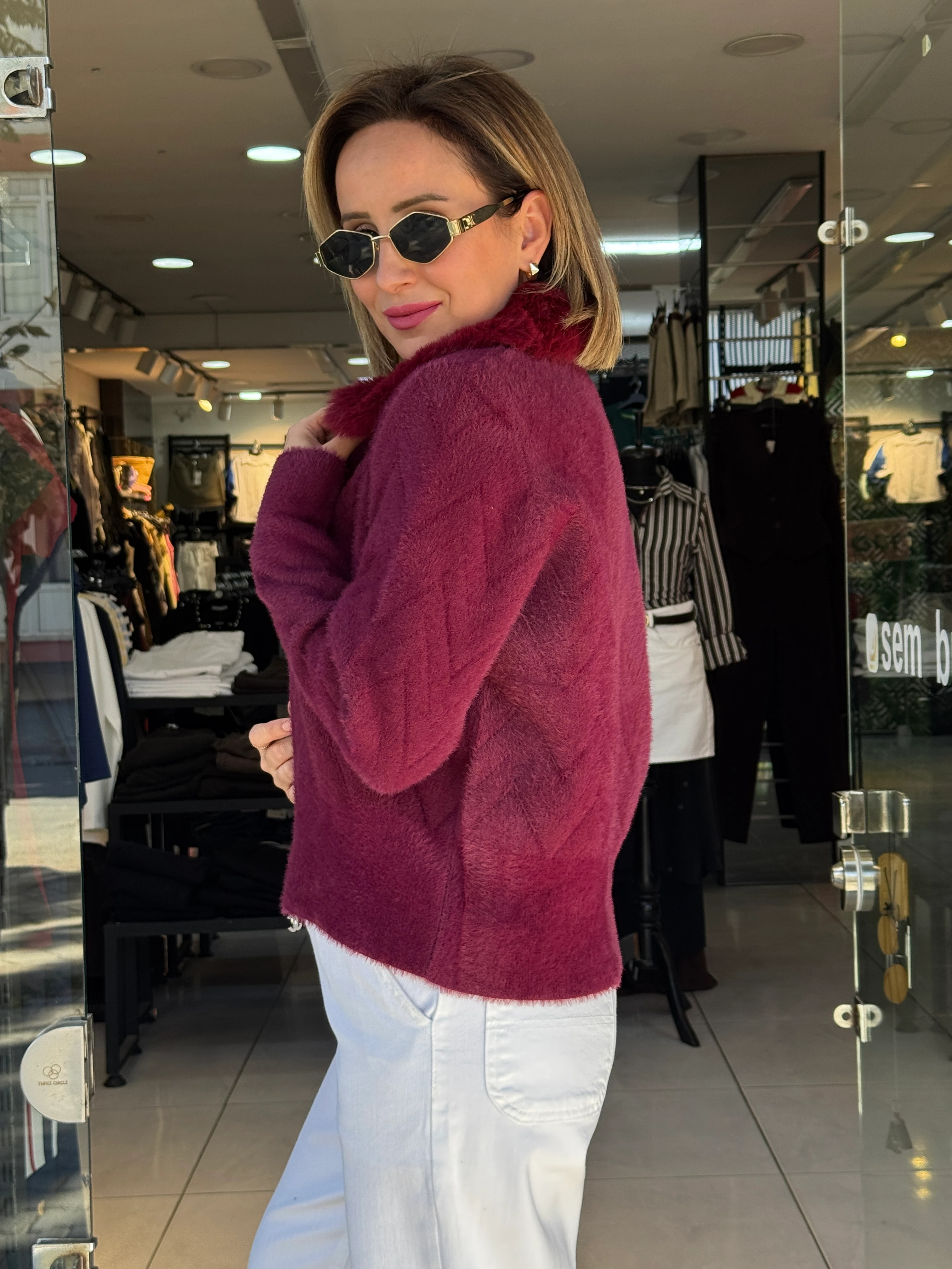 Angora Yakası Kürklü Ceket