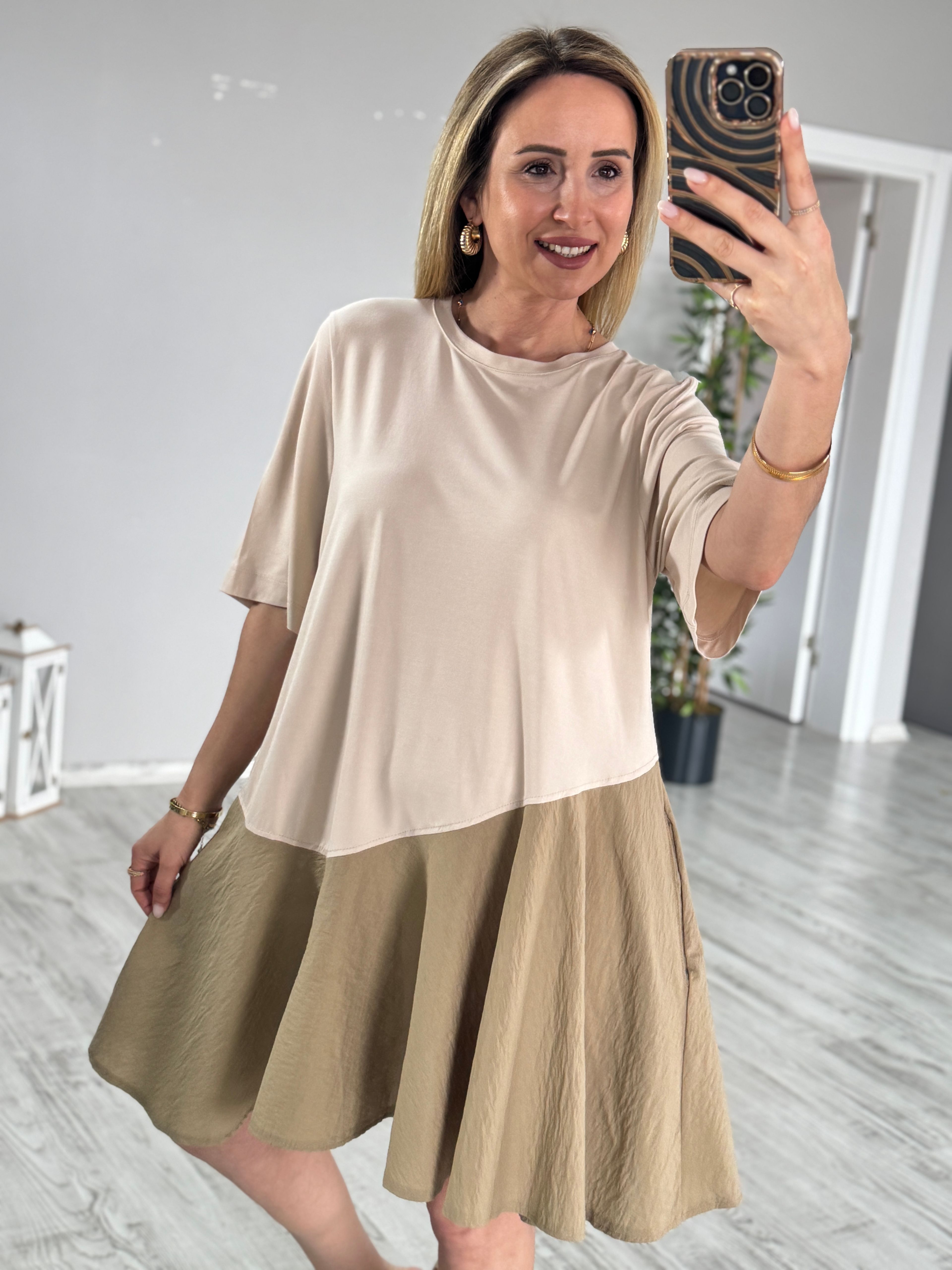 Poplin Detaylı Elbise