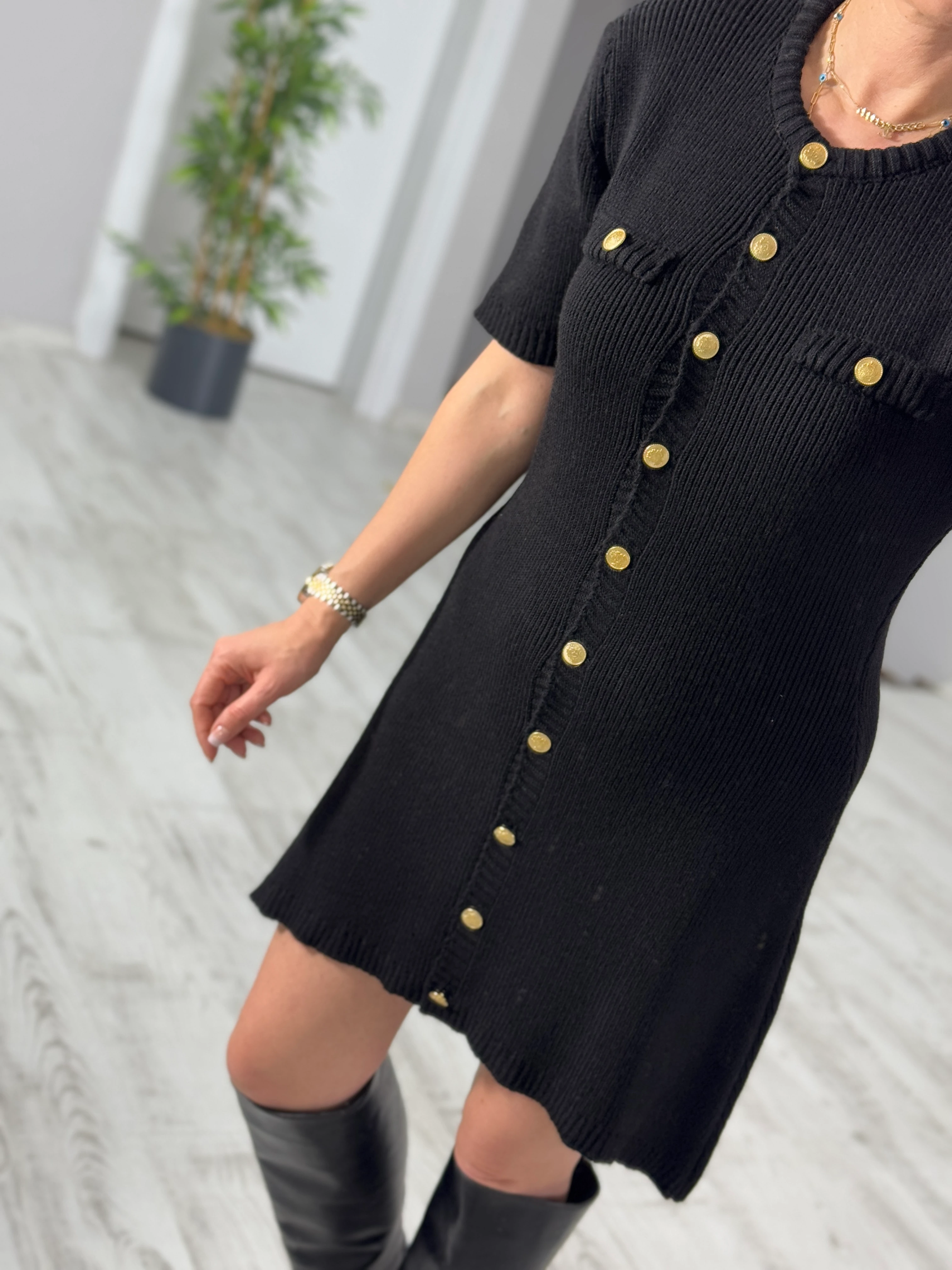 Triko Asimetrik Elbise