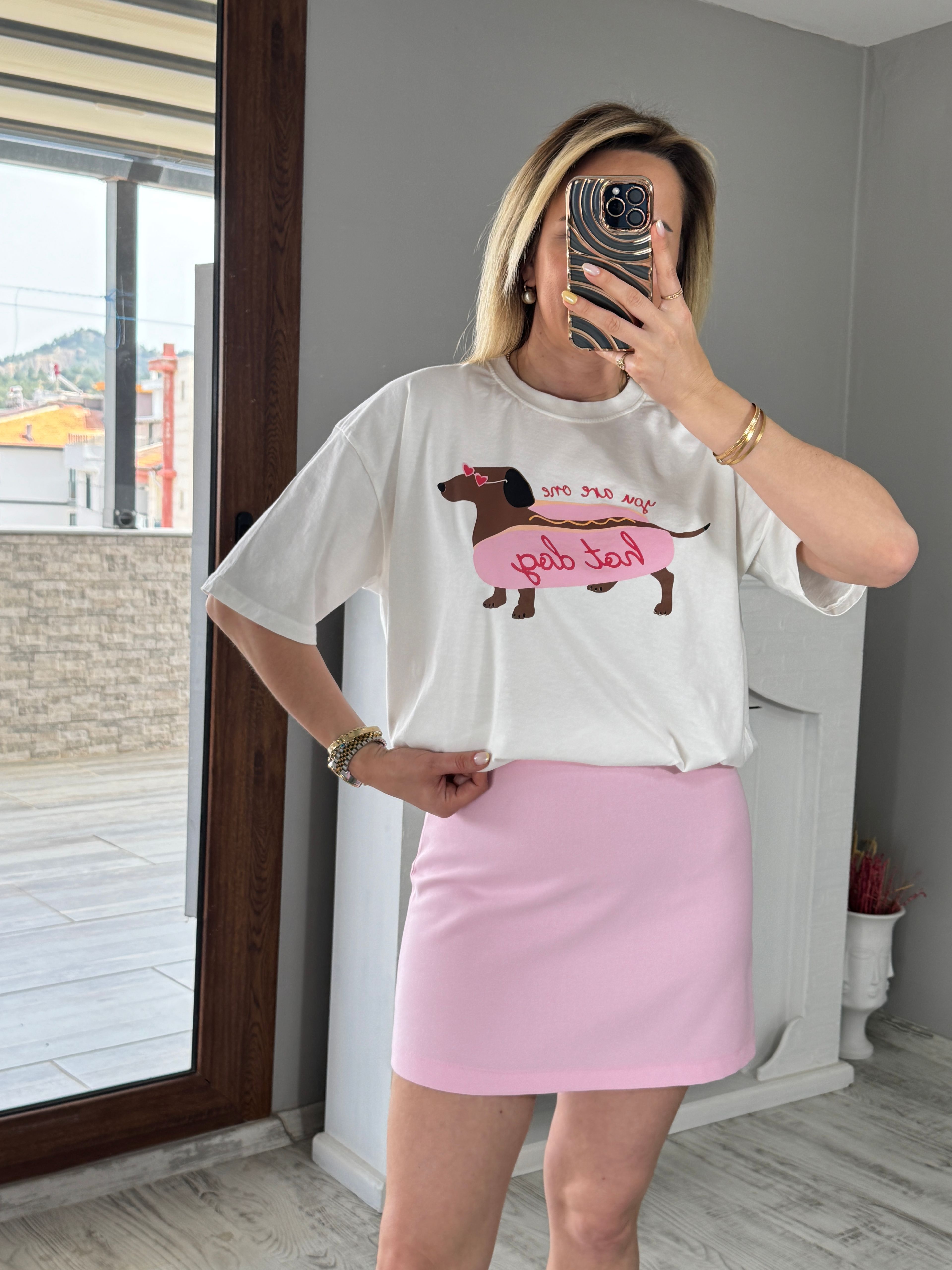 Toz Pembe Keten Etek