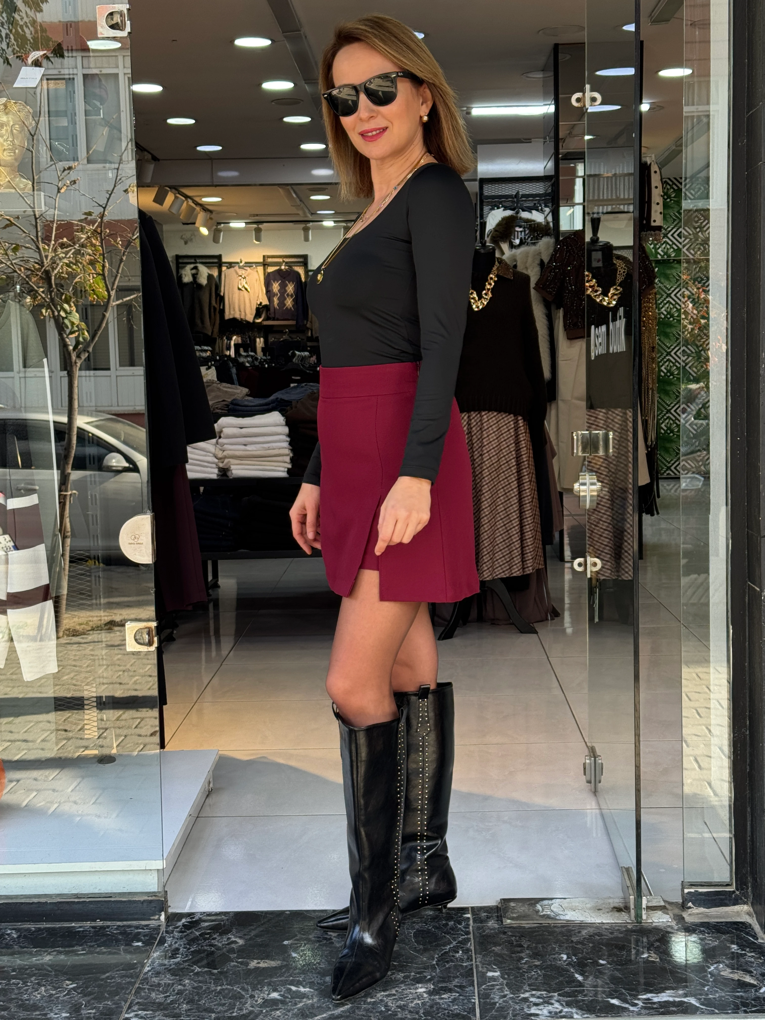 Yırtmaçlı Şort Etek