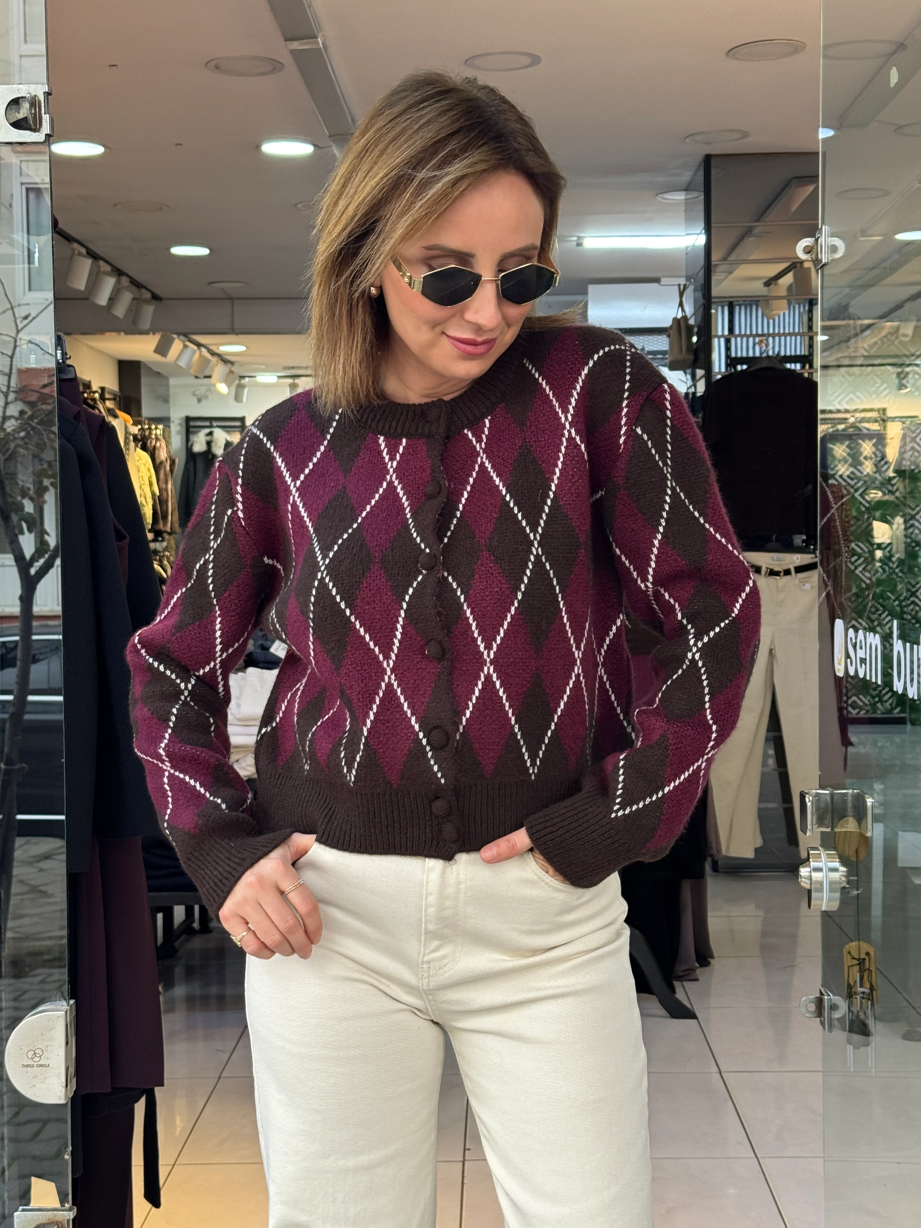 Baklava Desen Hırka