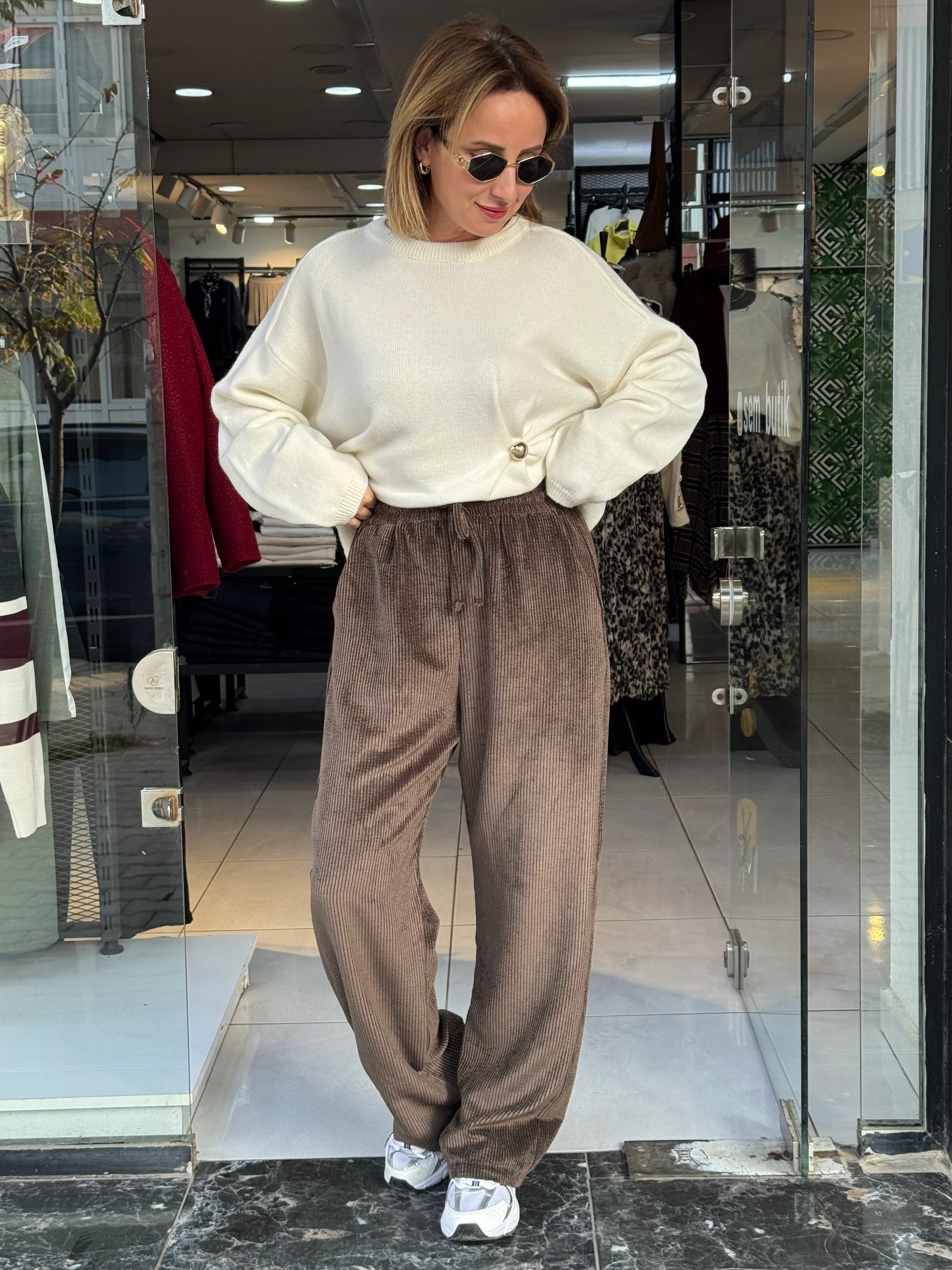 Fitilli Kahve Pantolon