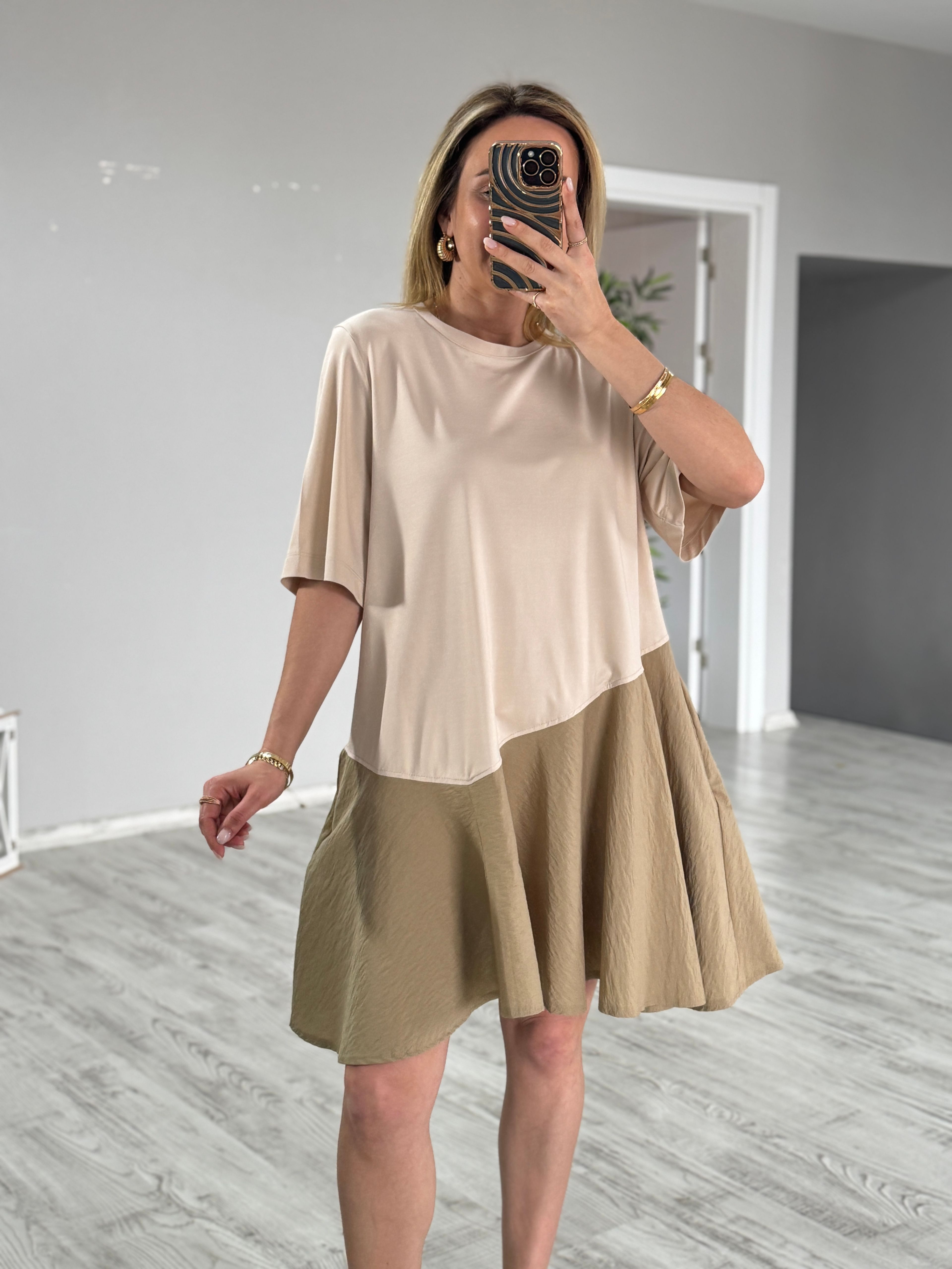 Poplin Detaylı Elbise