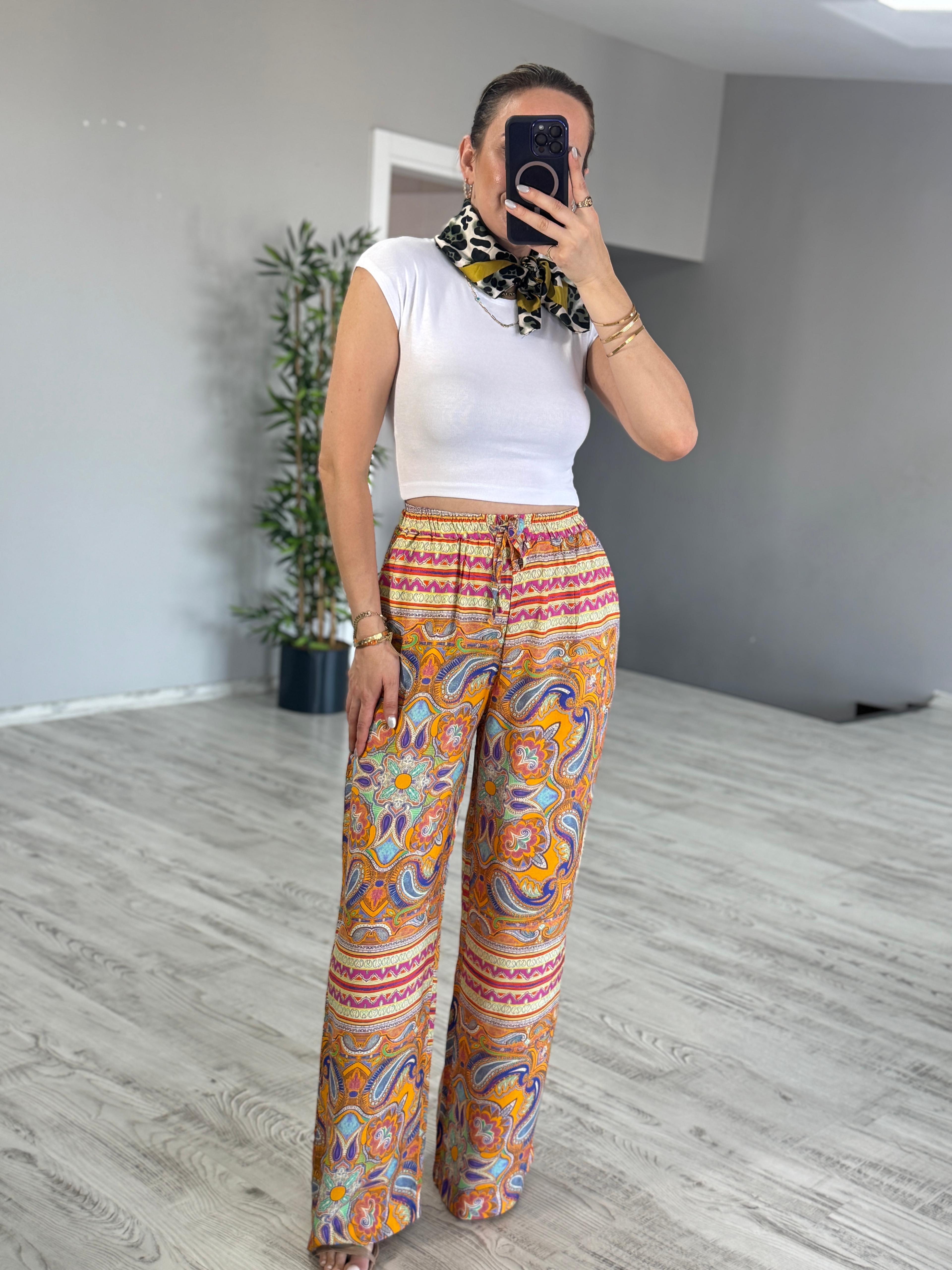 Şal Desen Pantolon