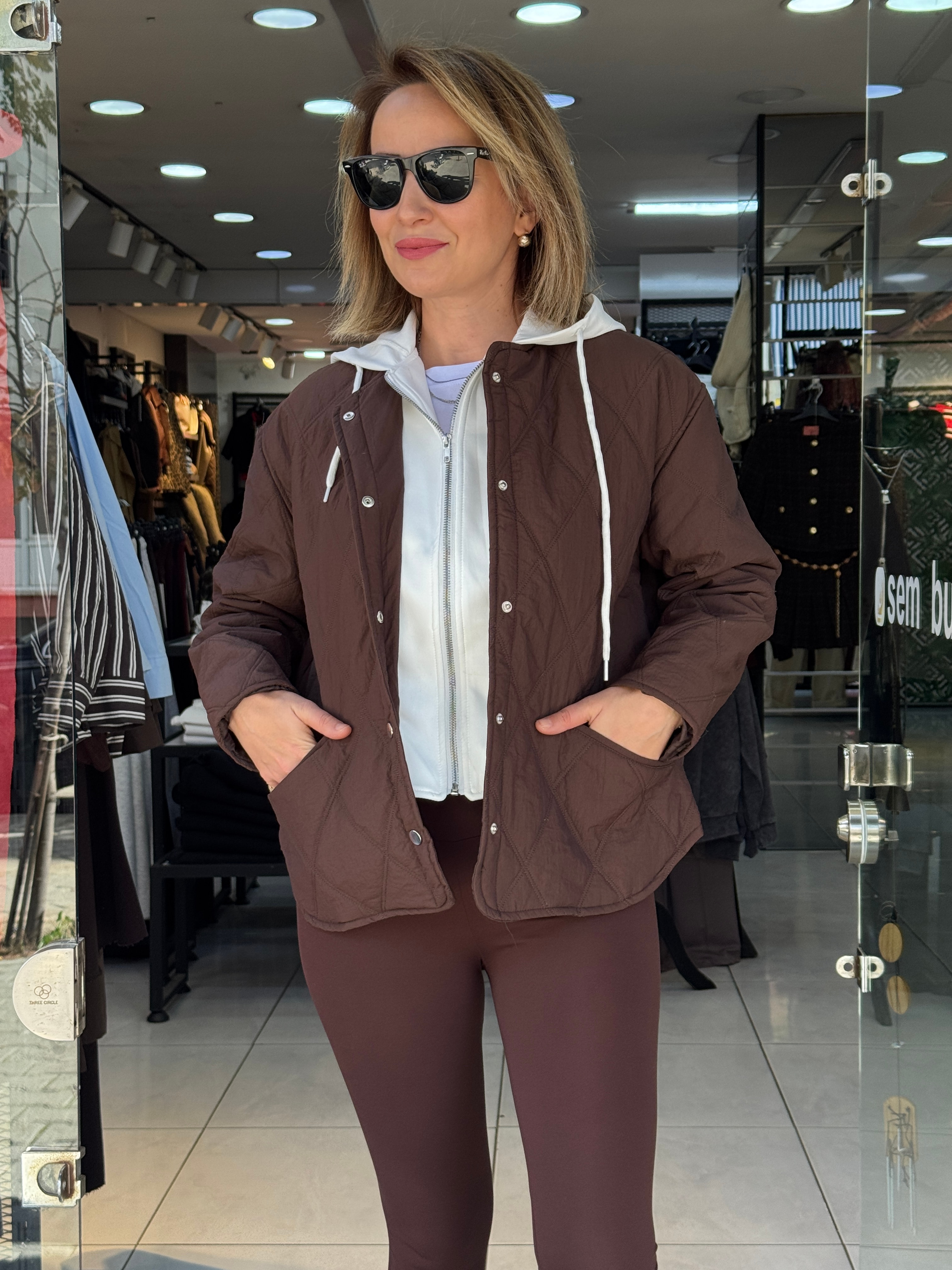 Kapitone Kapüşonlu Mont