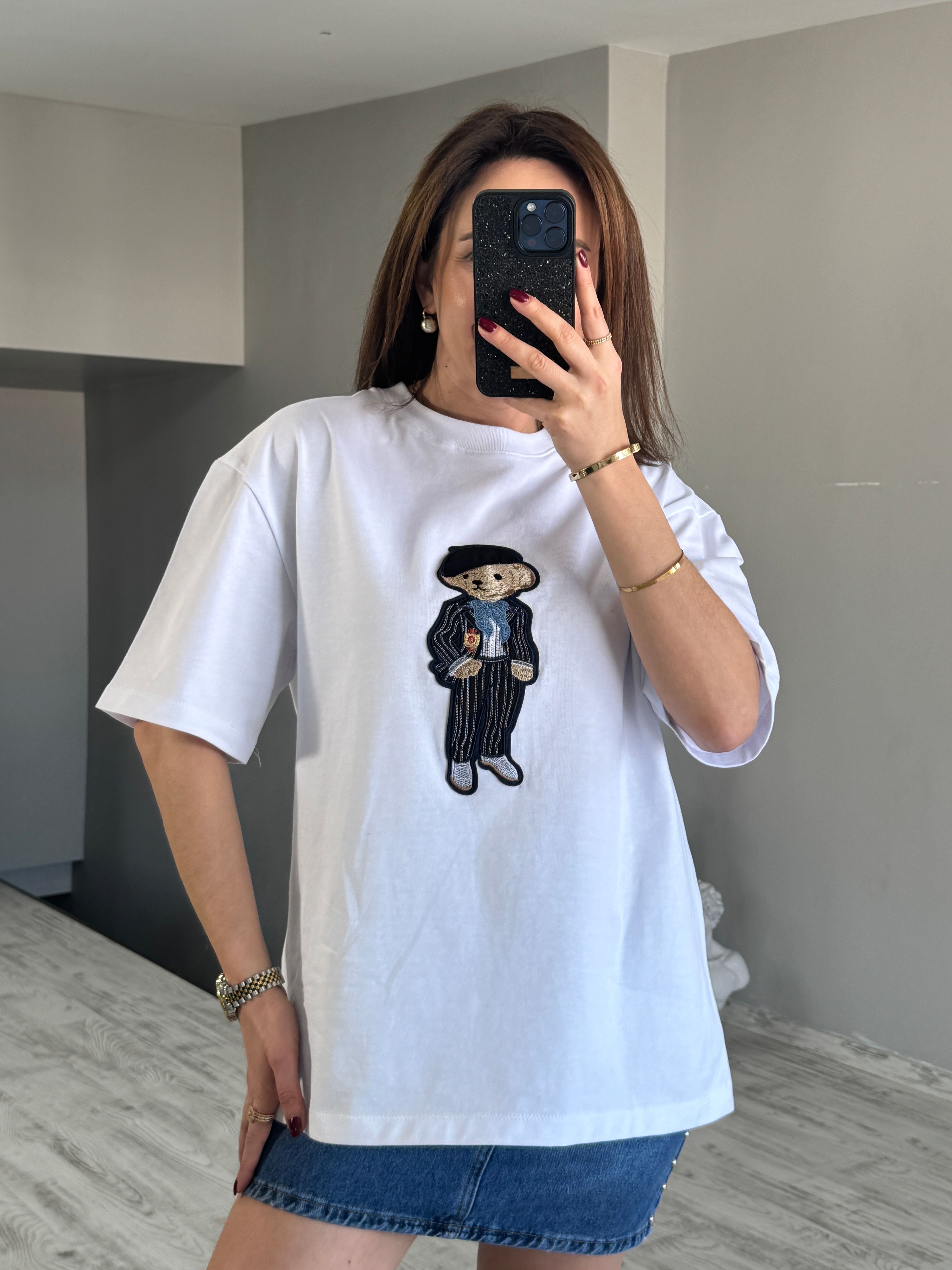 Teddy Detaylı Tshirt