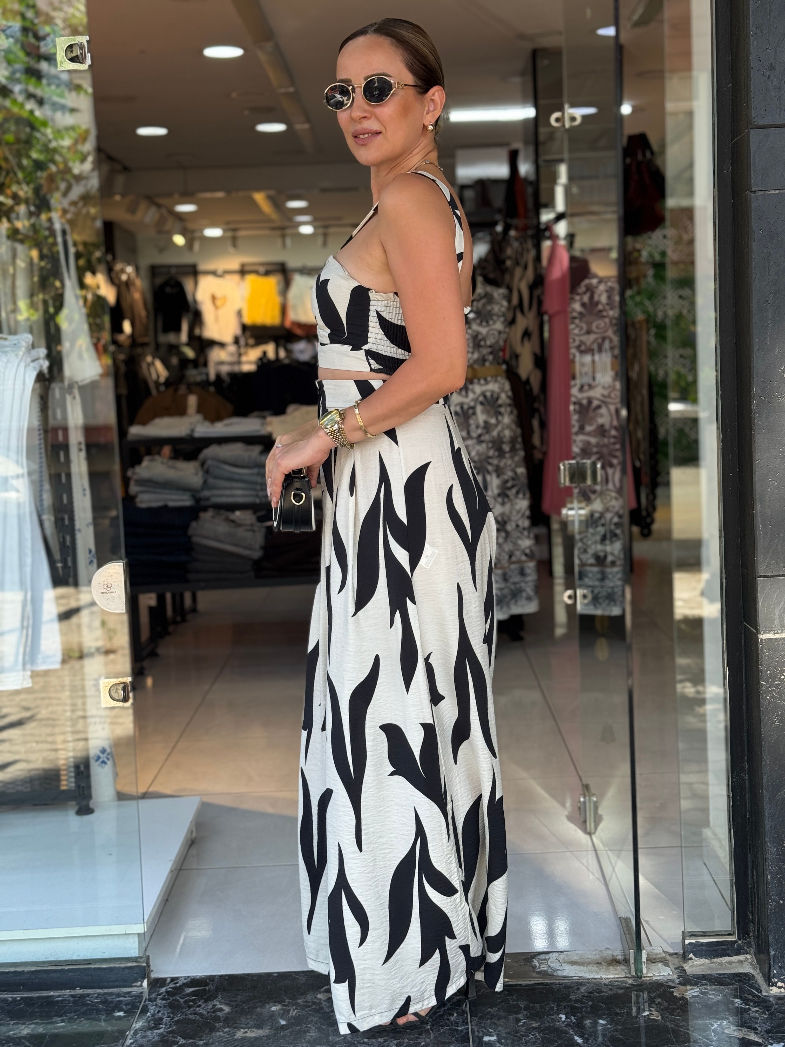 Zebra Desenli Takım