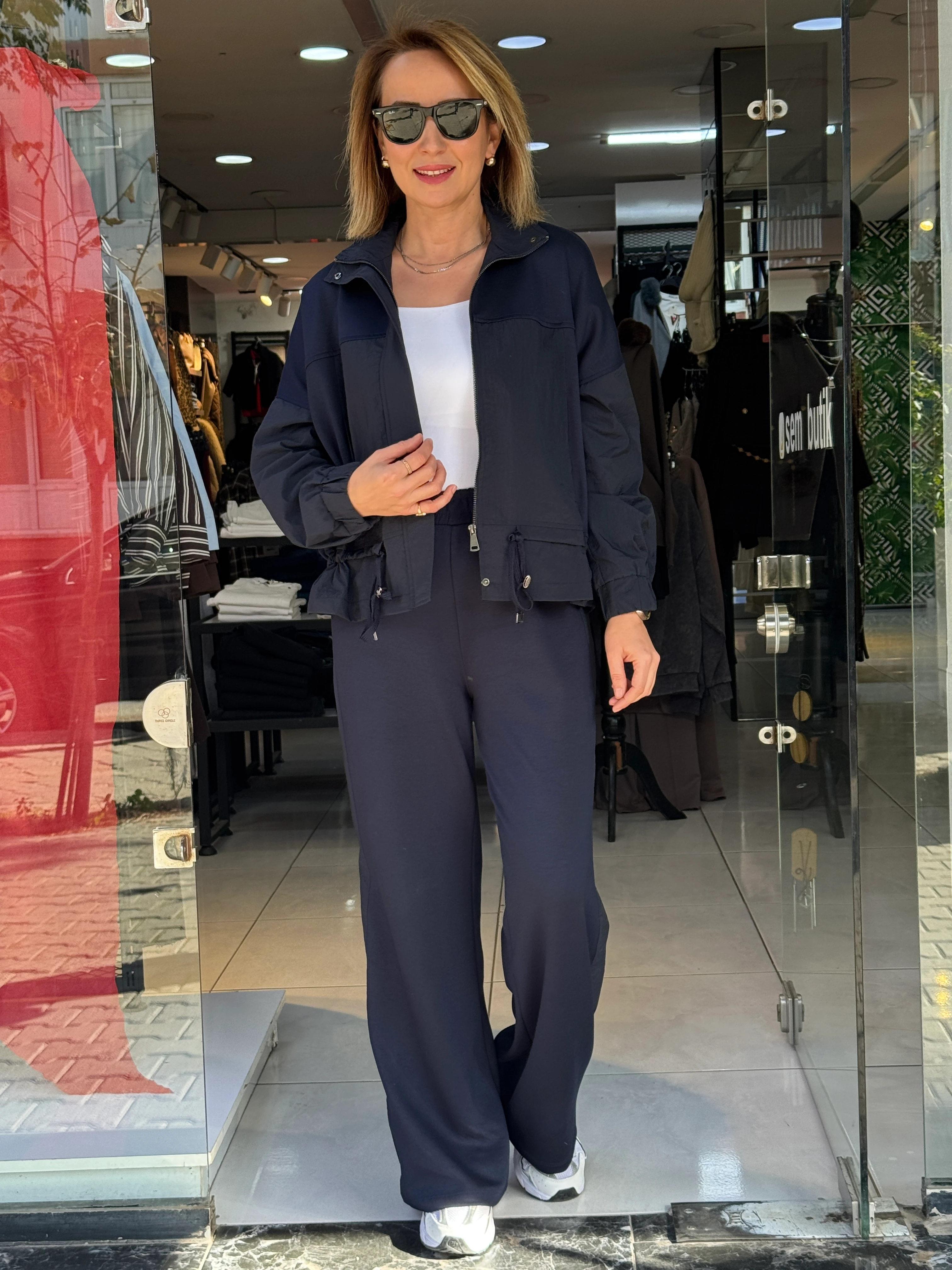 Lacivert Paraşüt Detaylı Takım