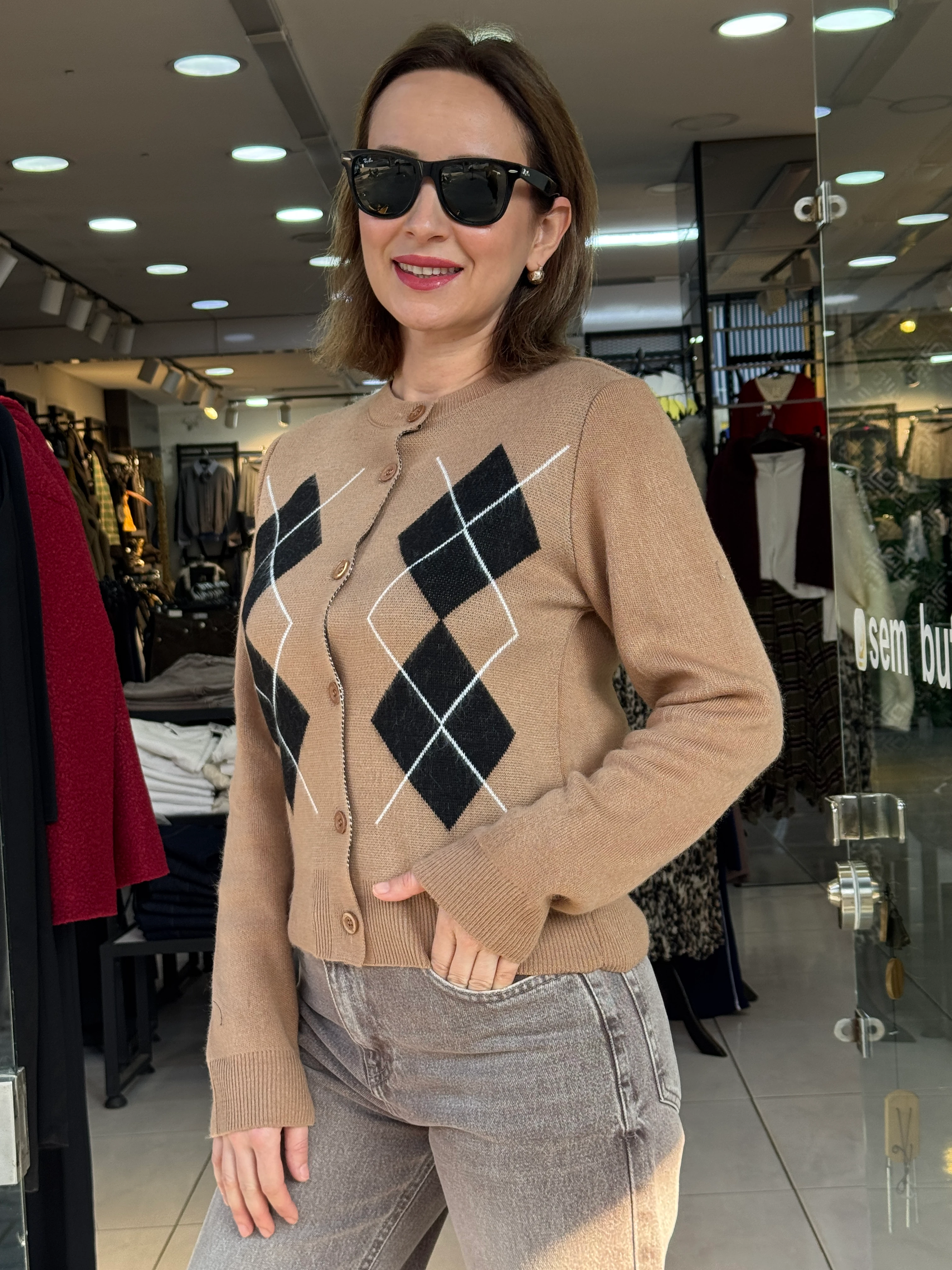 Baklava Desen Hırka