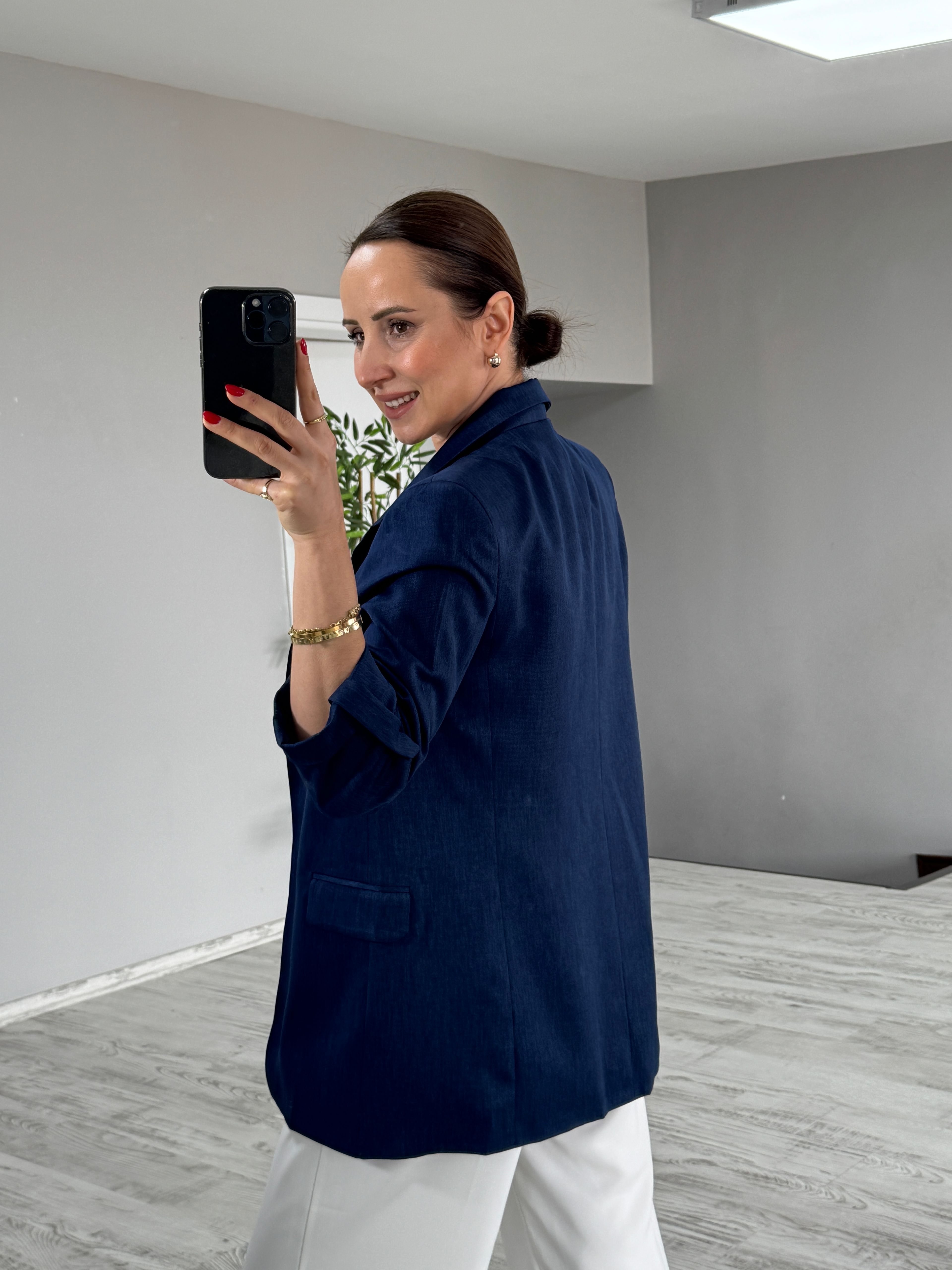 Kol düğmeli Blazer Ceket