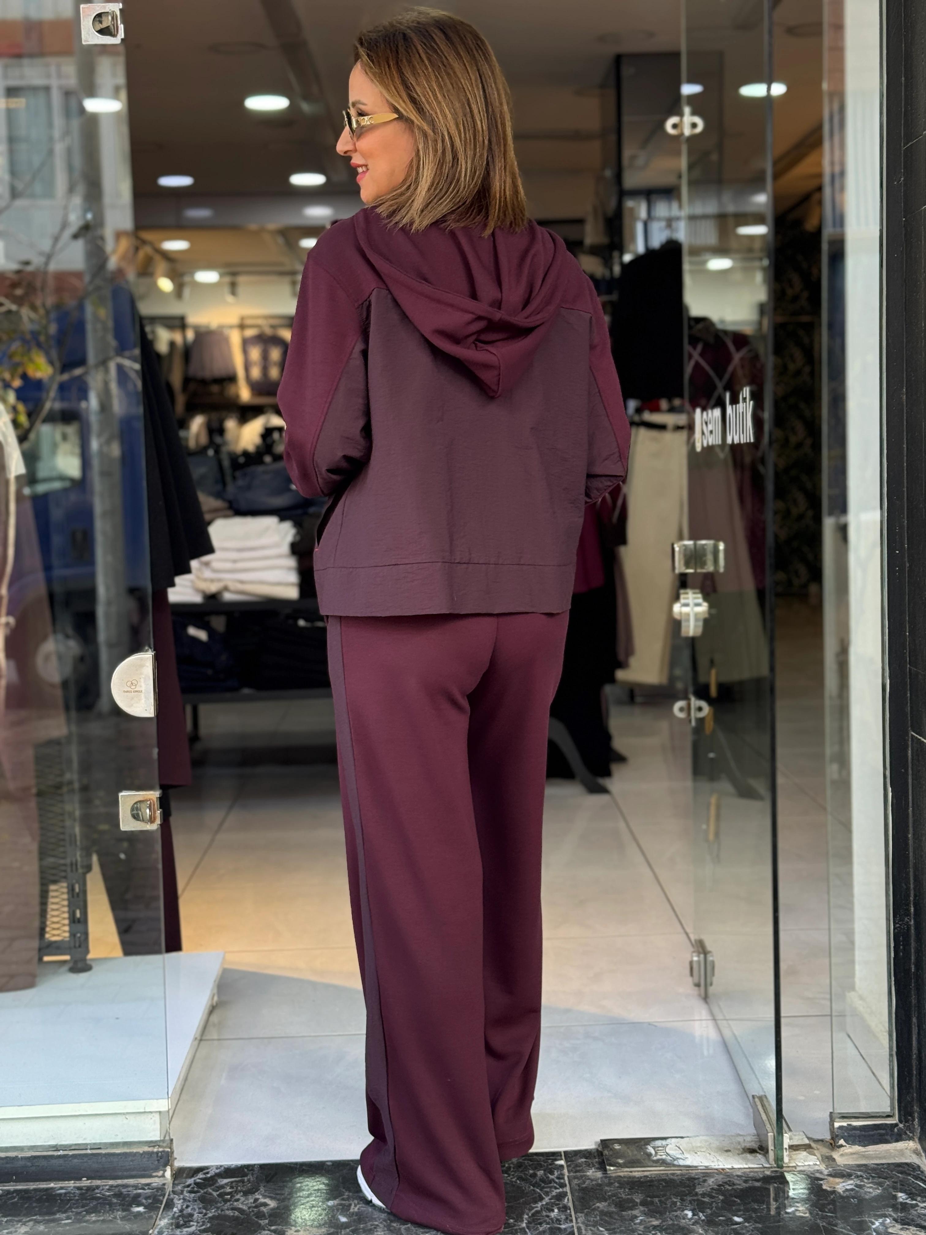 Paraşüt Detay Kapüşonlu Takım