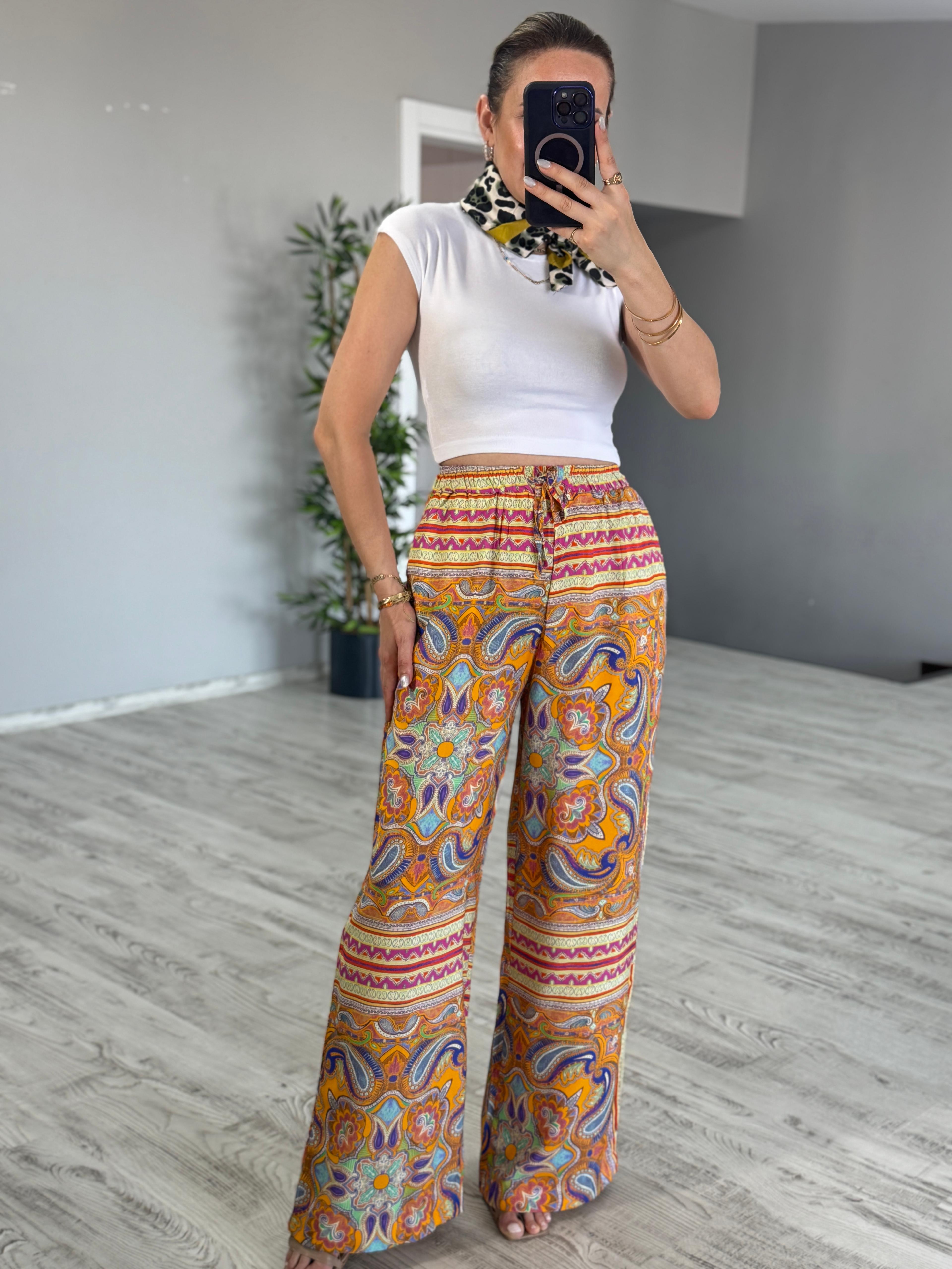 Şal Desen Pantolon