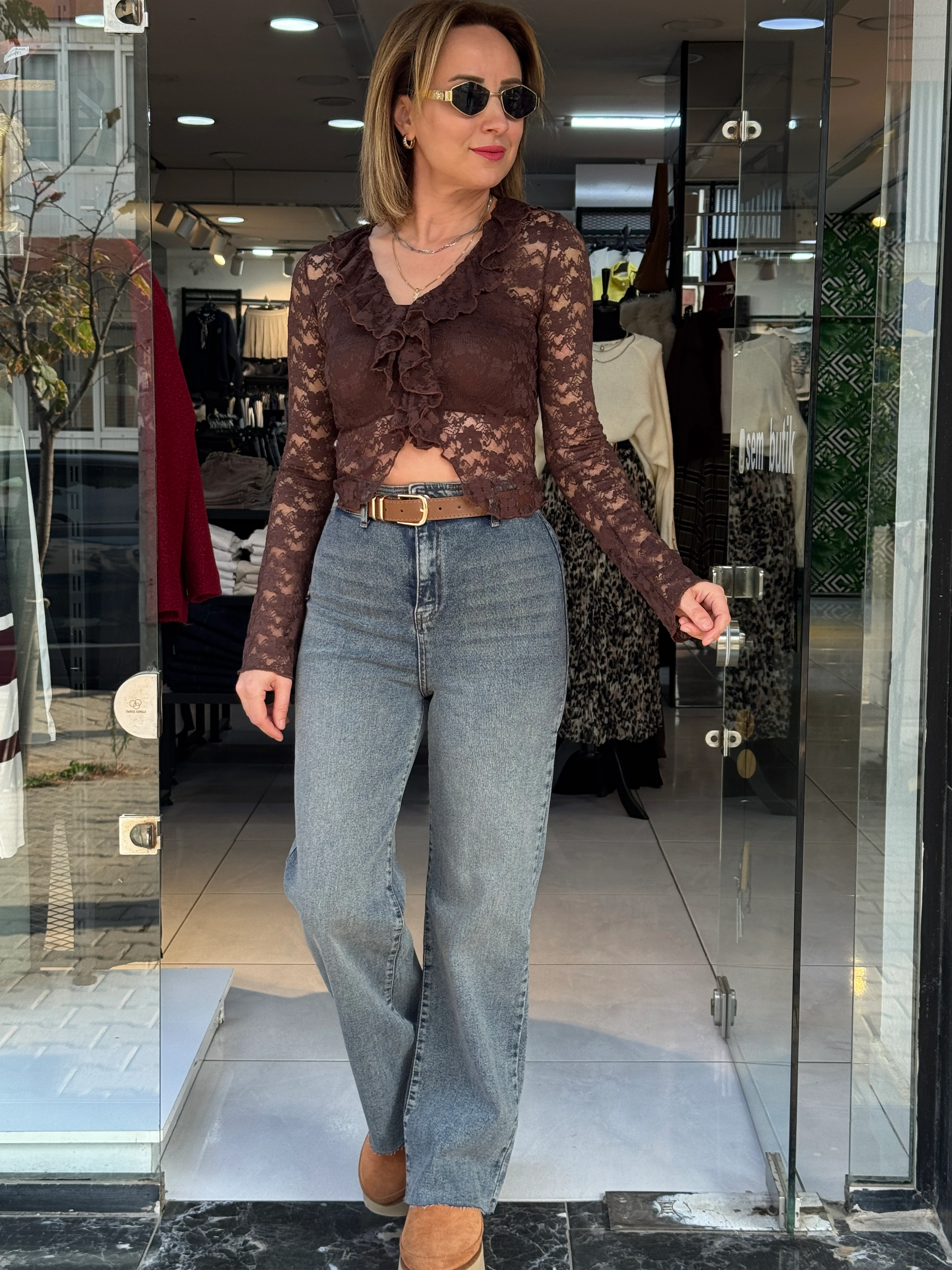 Yüksel Bel Kemerli Jean