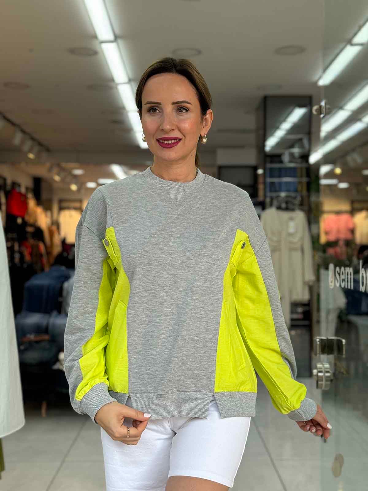 Neon Detaylı Sweat