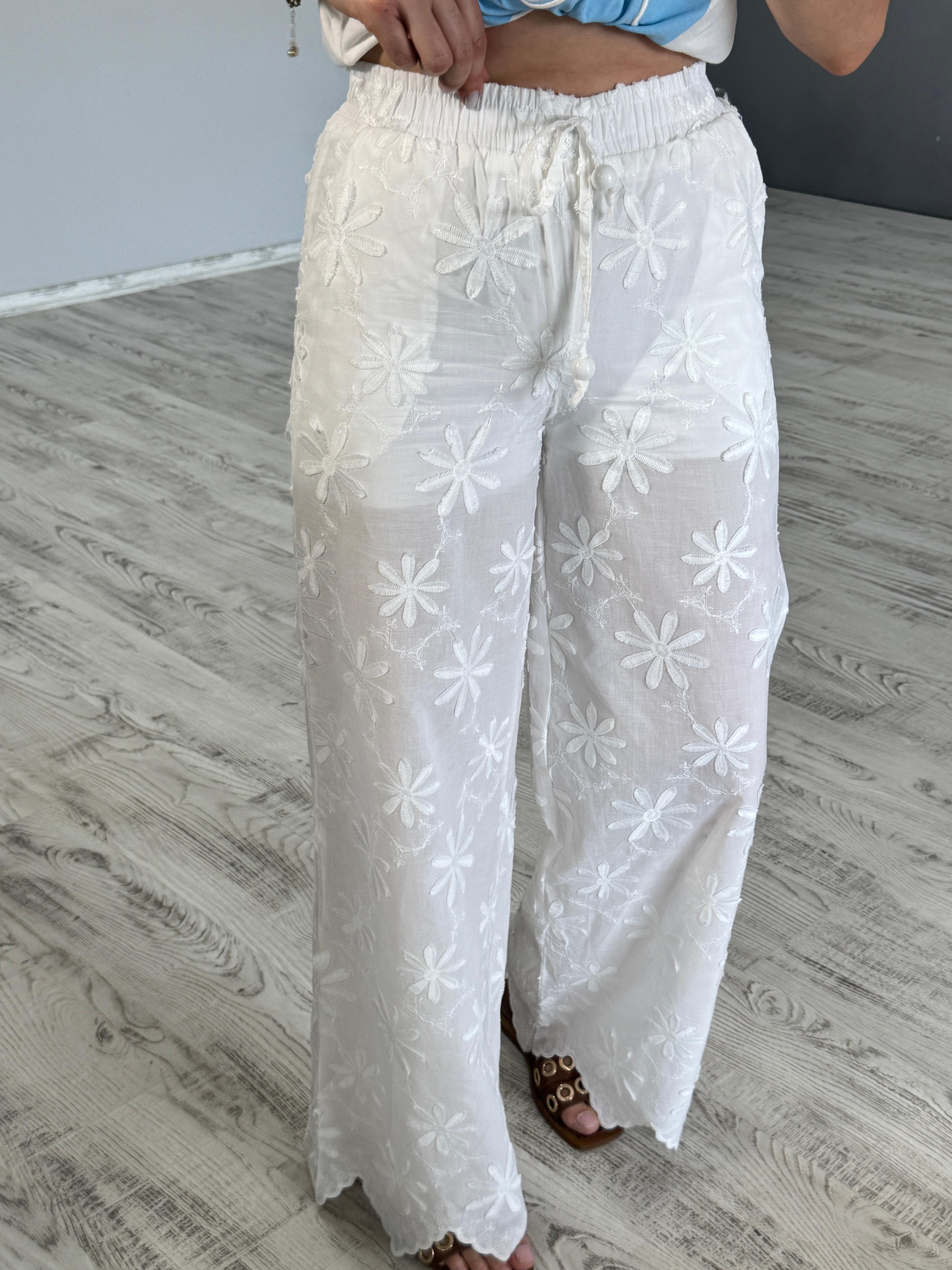 İşlemeli Pantolon
