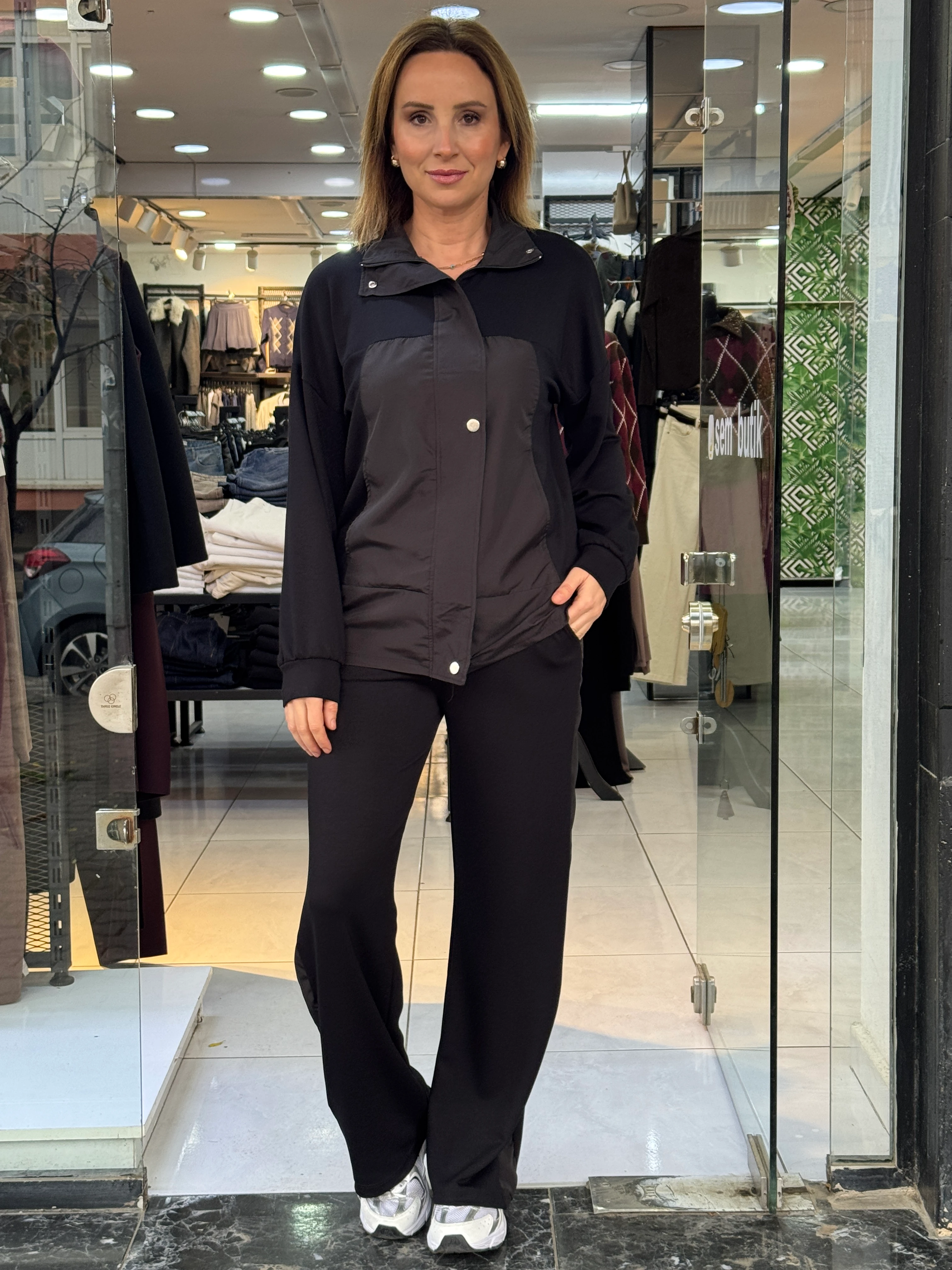 Paraşüt Detay Modal Takım - Siyah