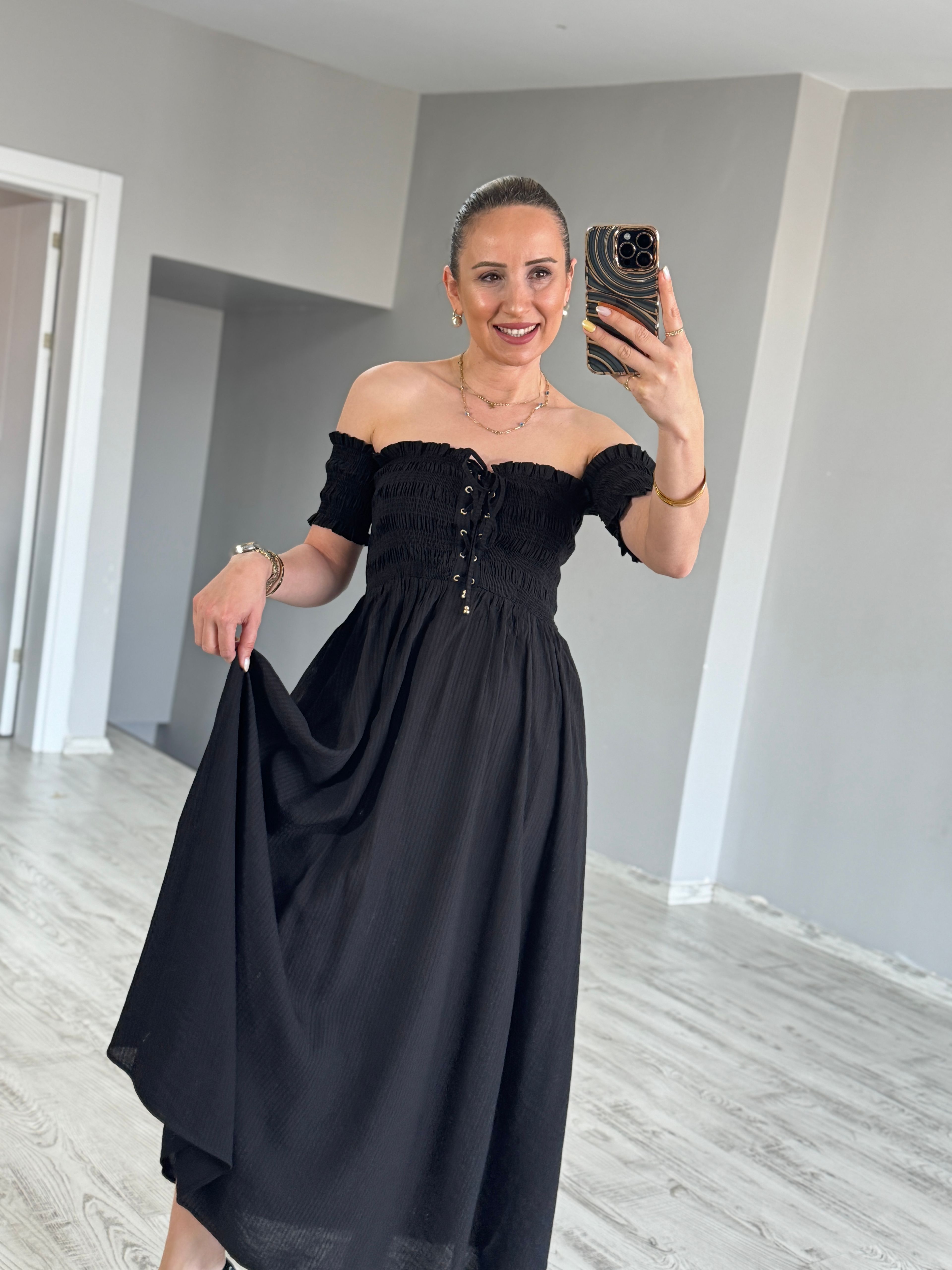 Siyah Gipeli  Elbise