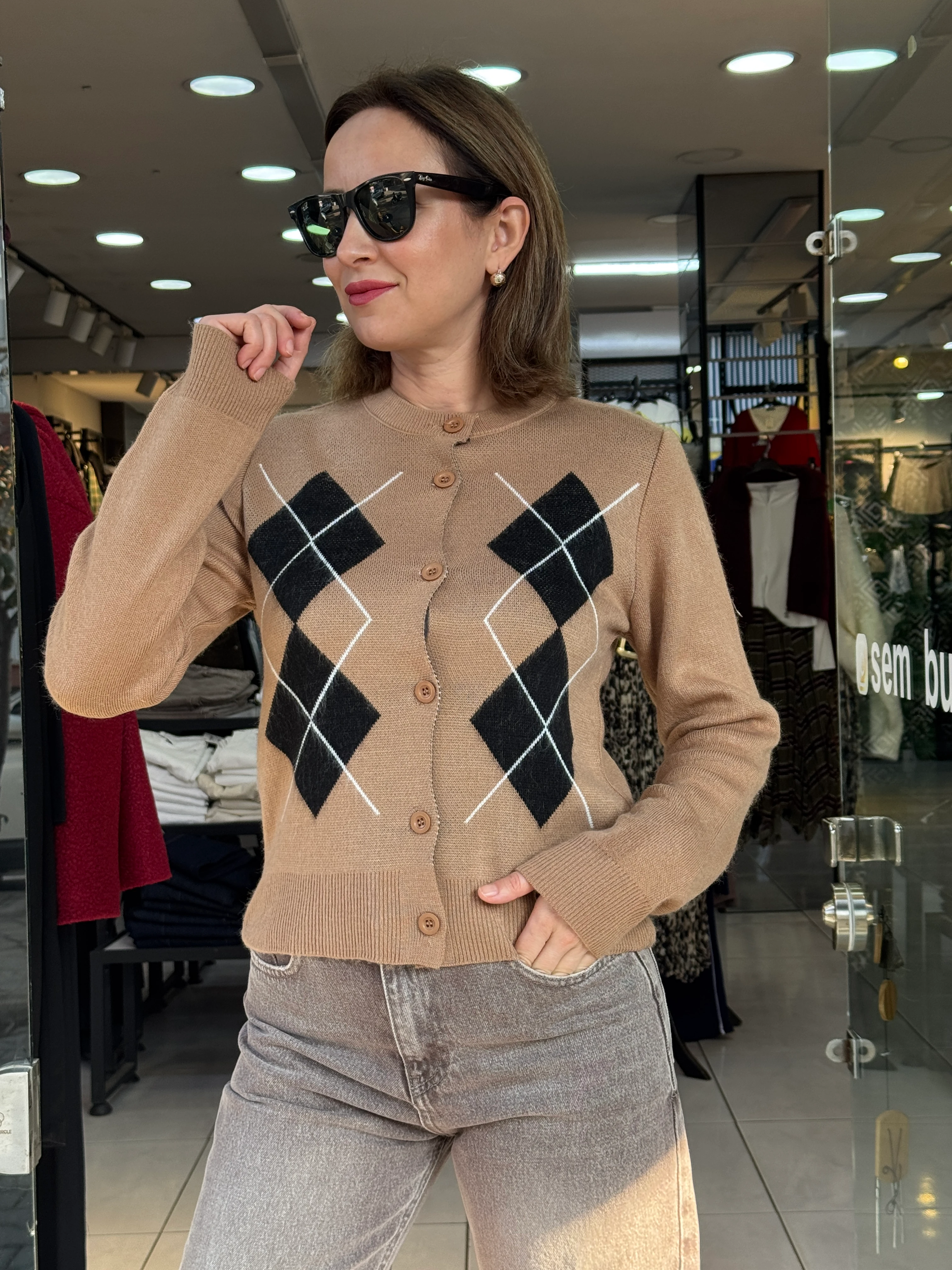 Baklava Desen Hırka