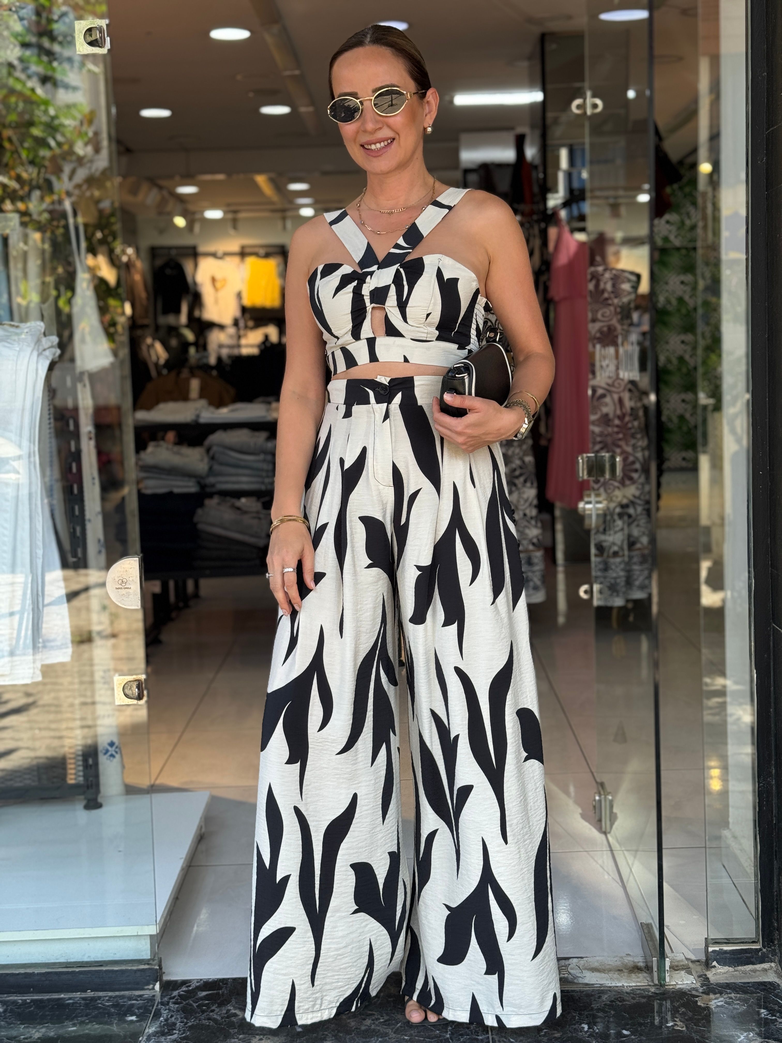 Zebra Desenli Takım