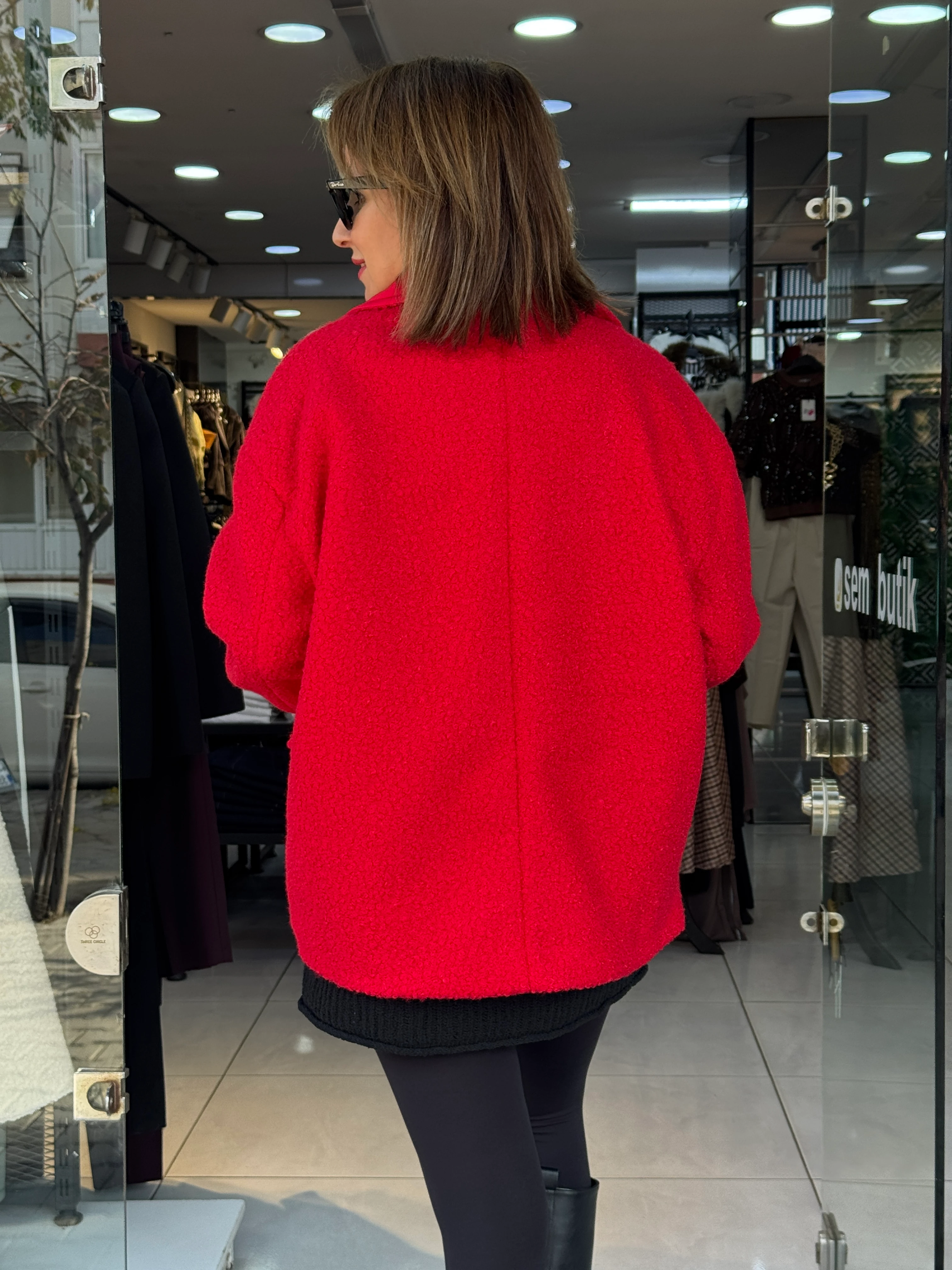 Ön Cep Detaylı Buklet Kaban