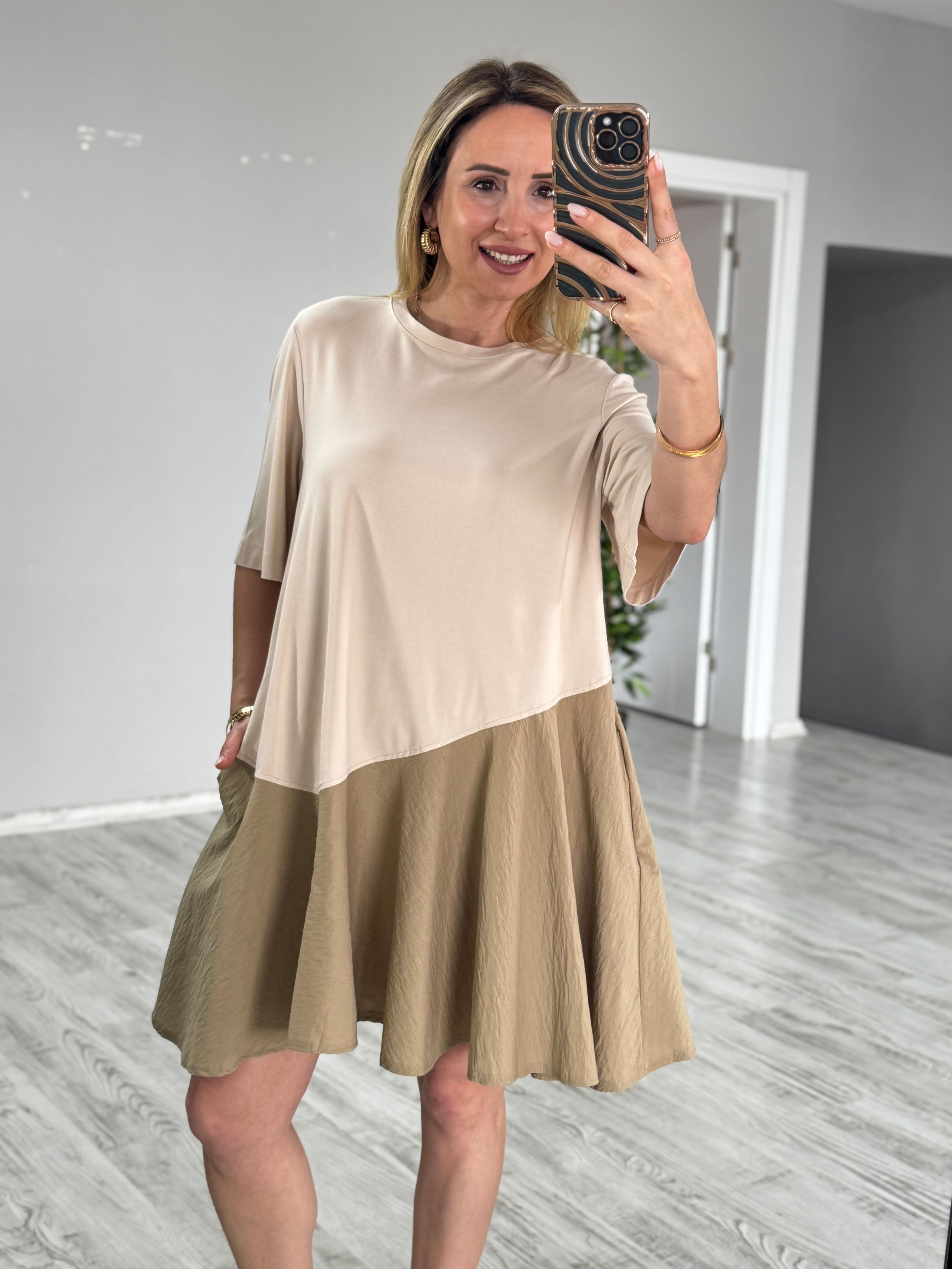 Poplin Detaylı Elbise