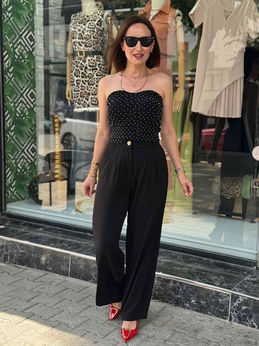 Dore Düğme Detaylı Palazzo