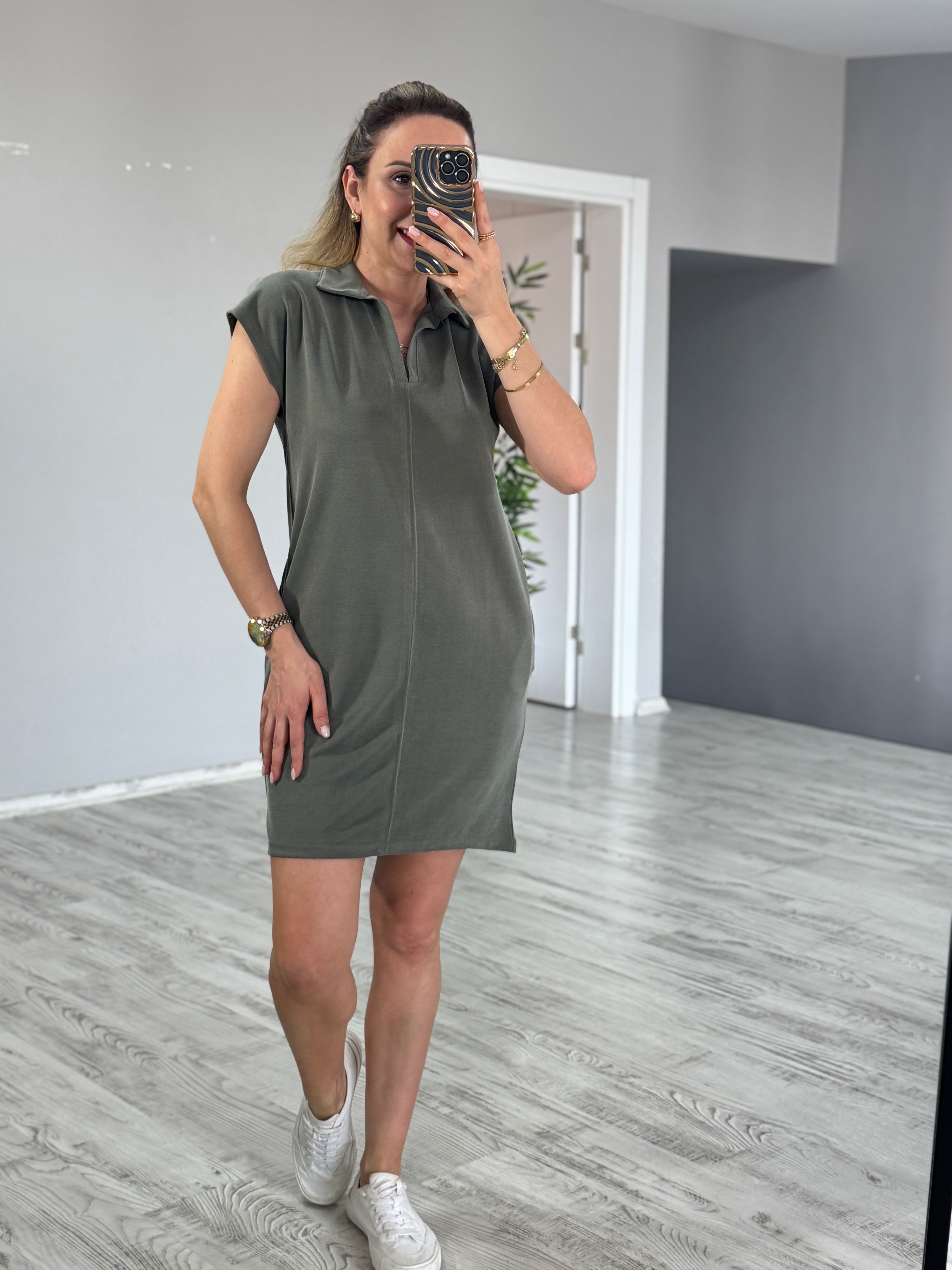 Polo Yaka Modal Elbise