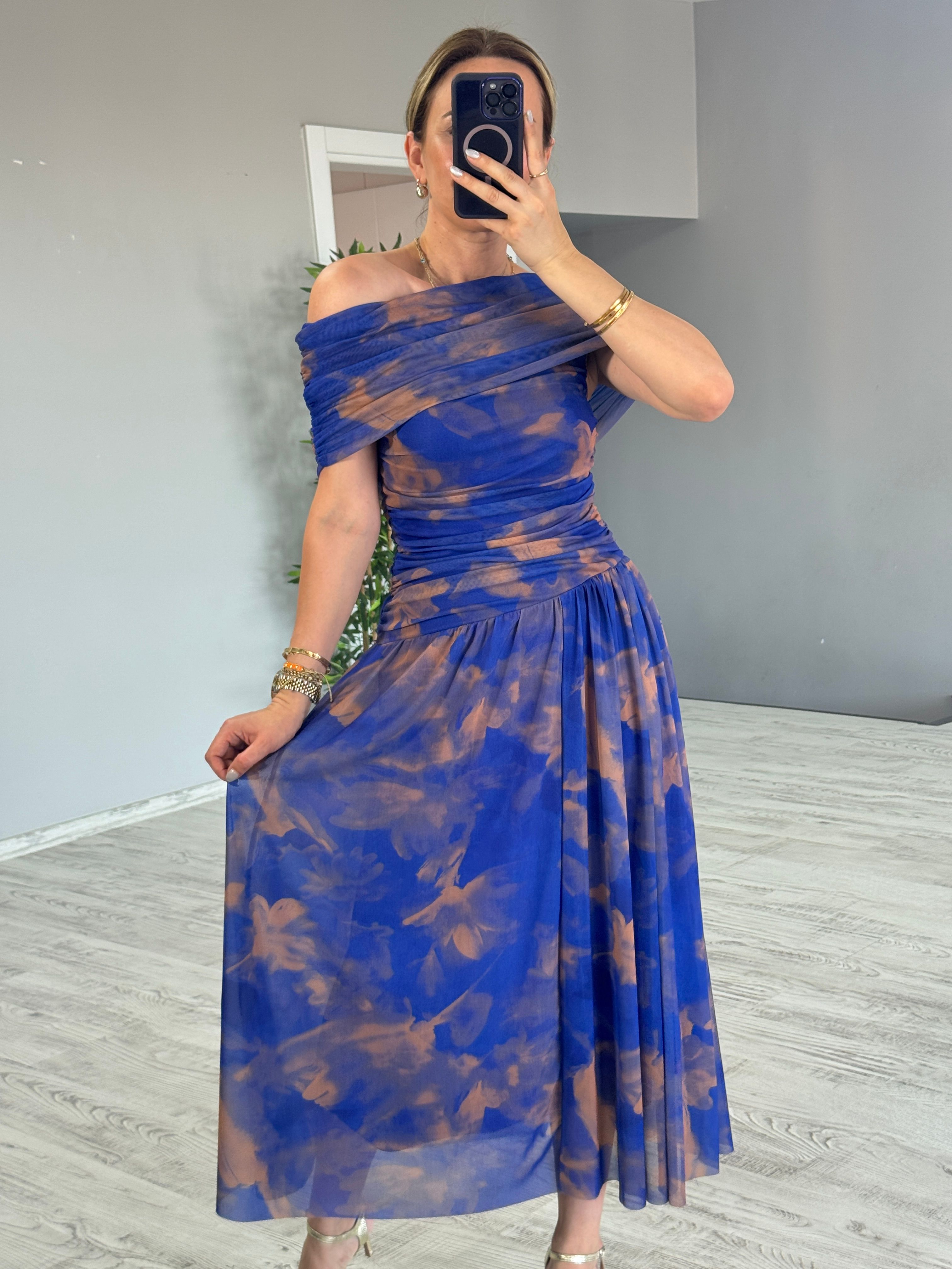 Batik Tül Desen Elbise