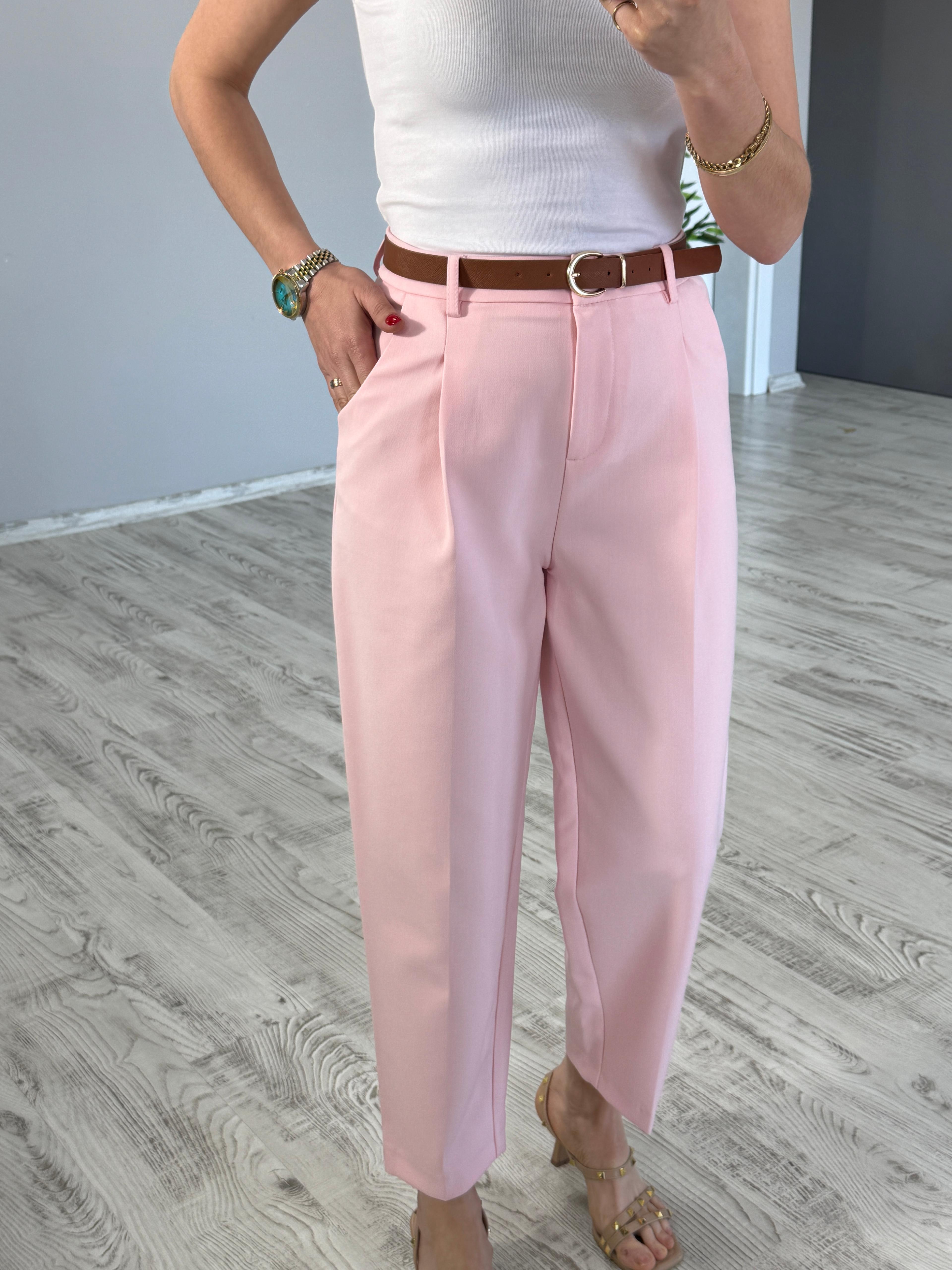 Kemerli Havuç Fit Pantolon