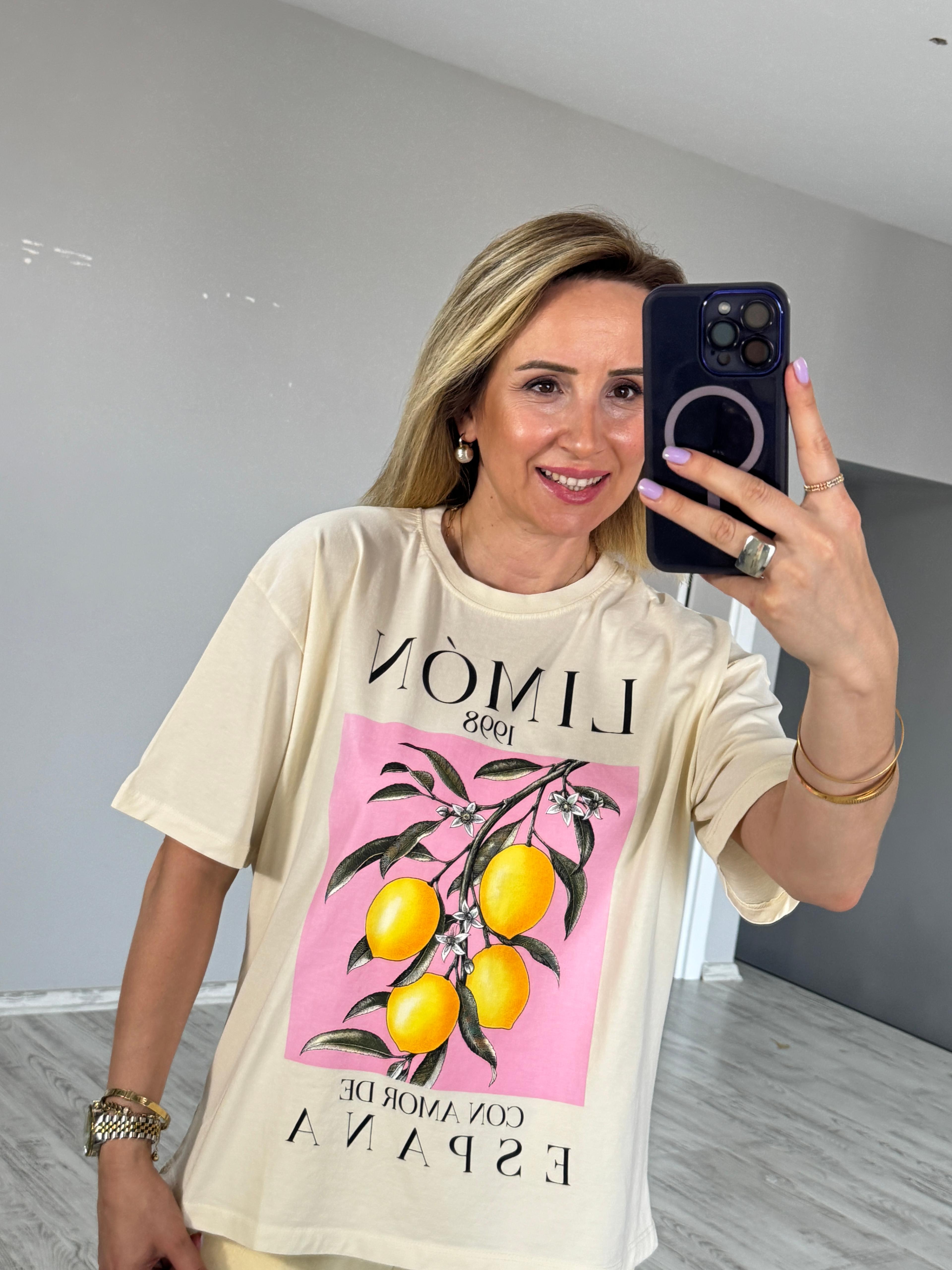 Limon Baskılı Tshirt