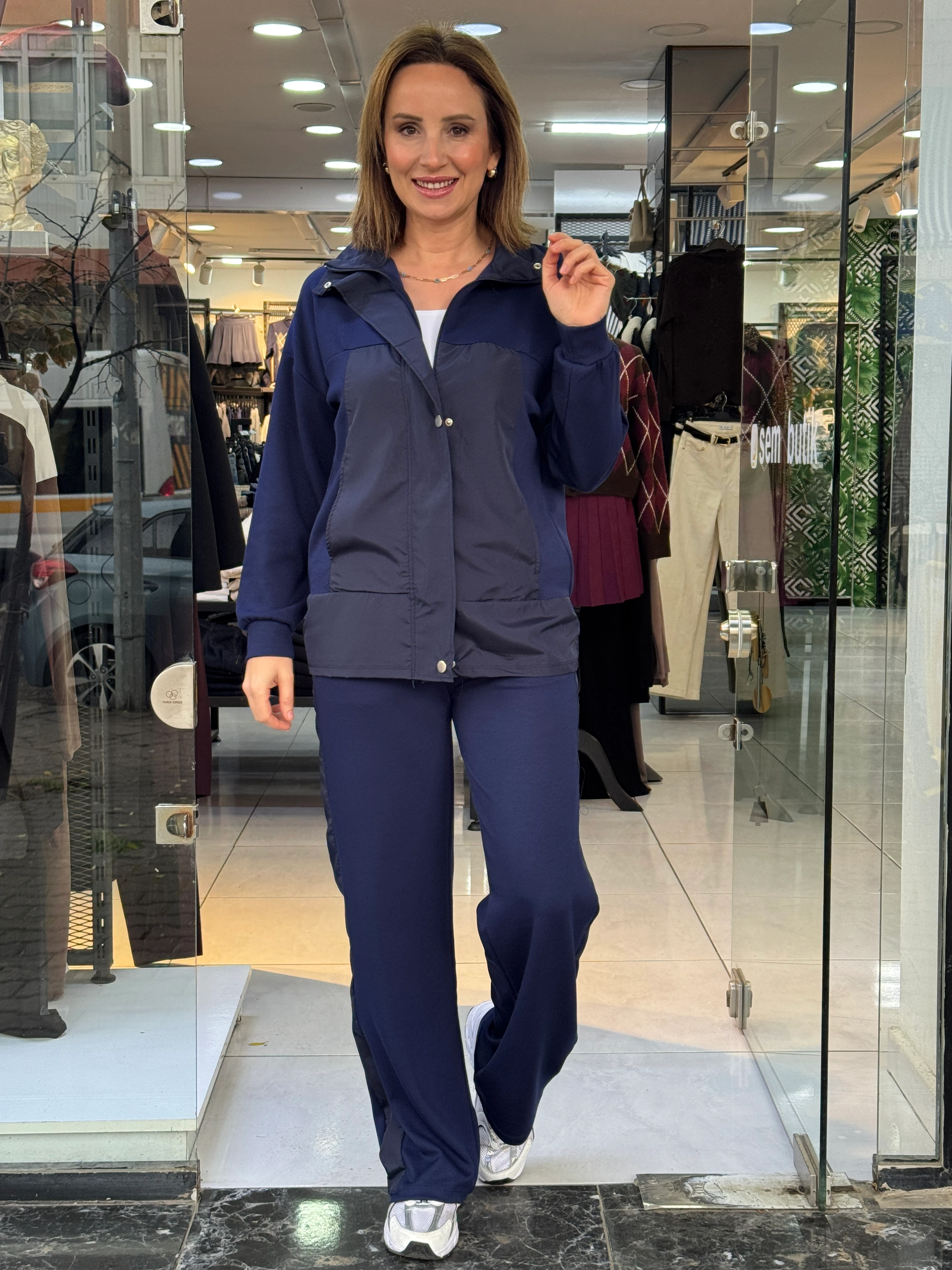 Paraşüt Detay Modal Takım - Lacivert