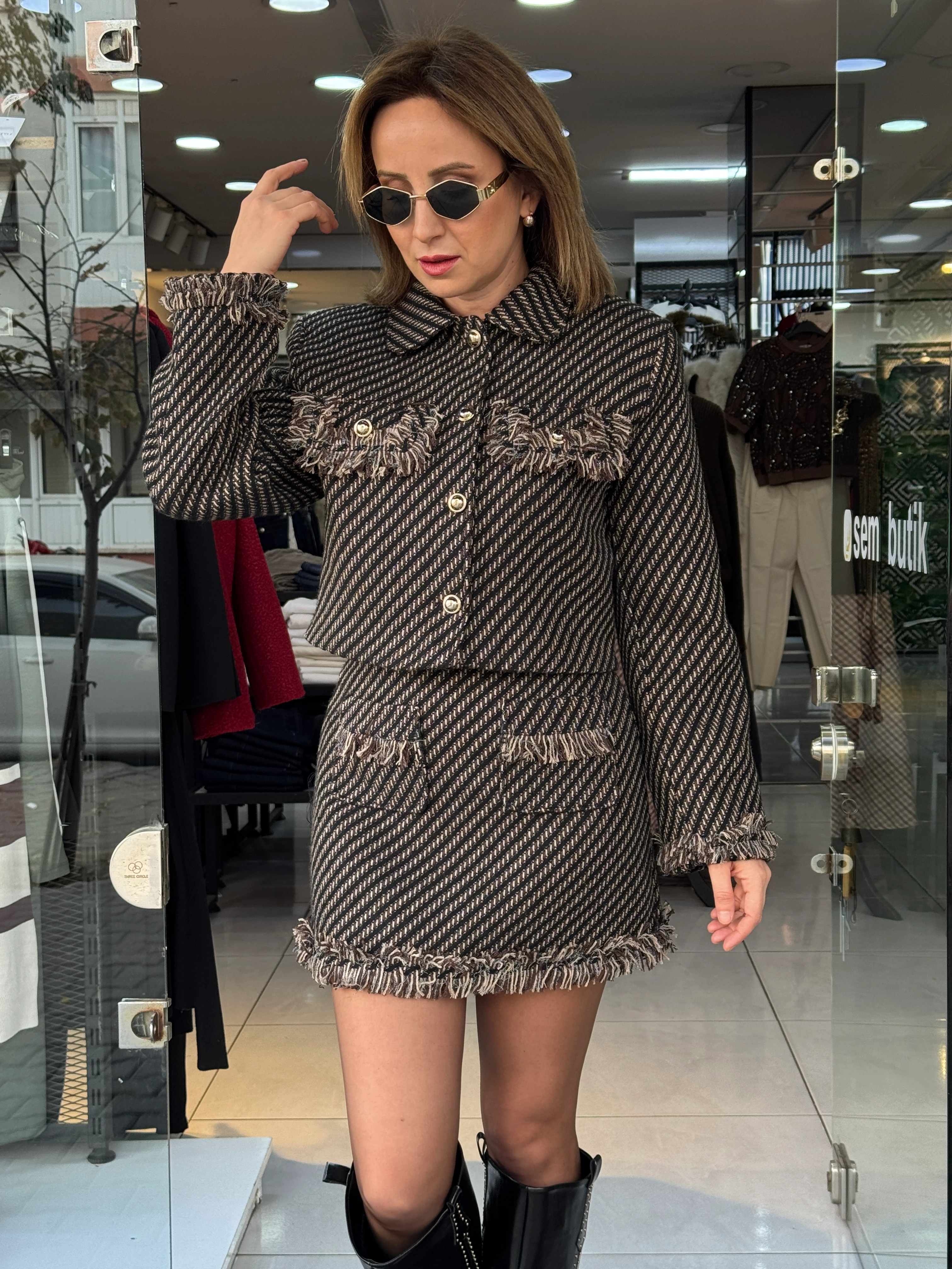 Tüvit Püskül Detaylı Etek