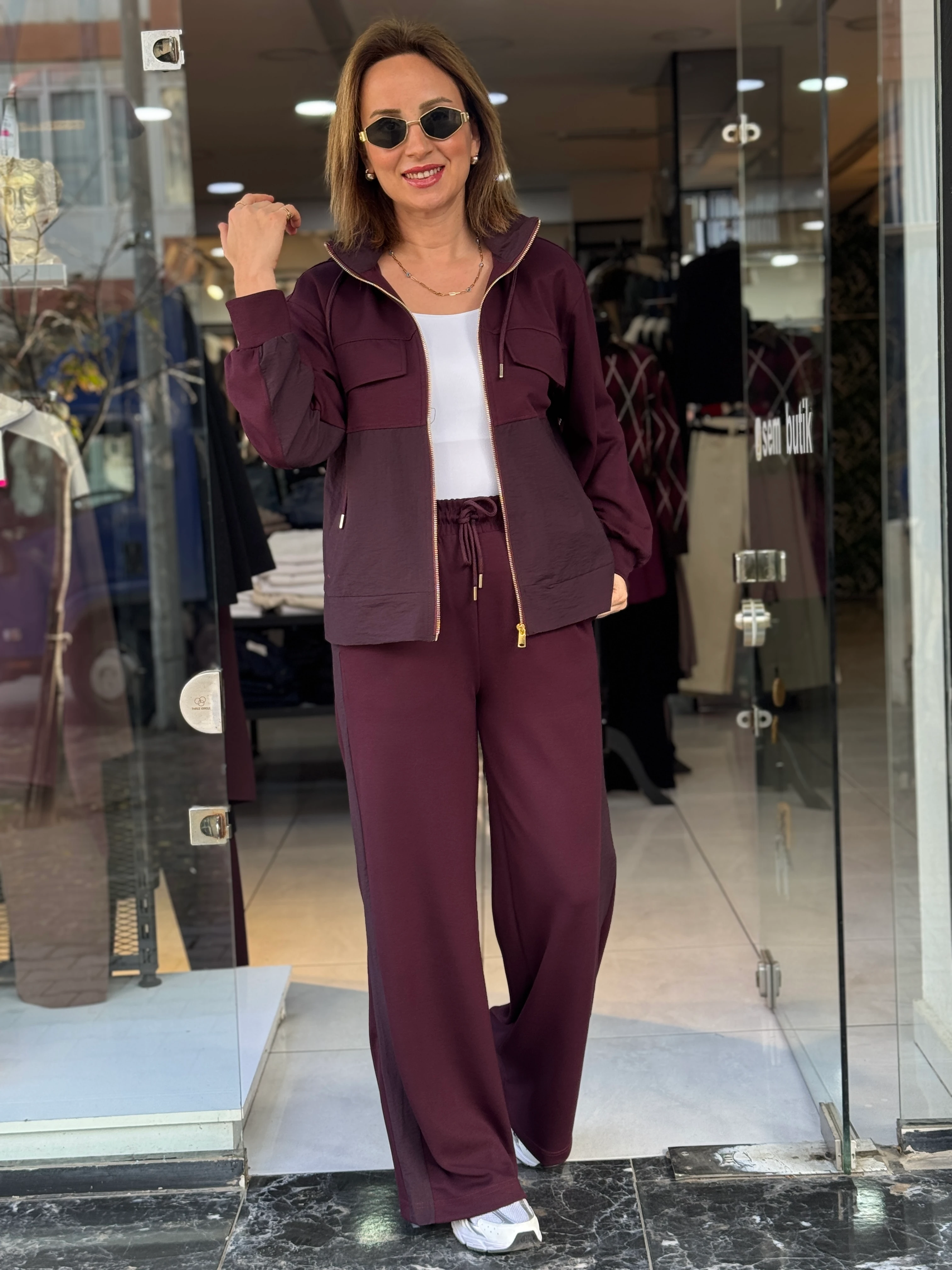 Paraşüt Detay Kapüşonlu Takım