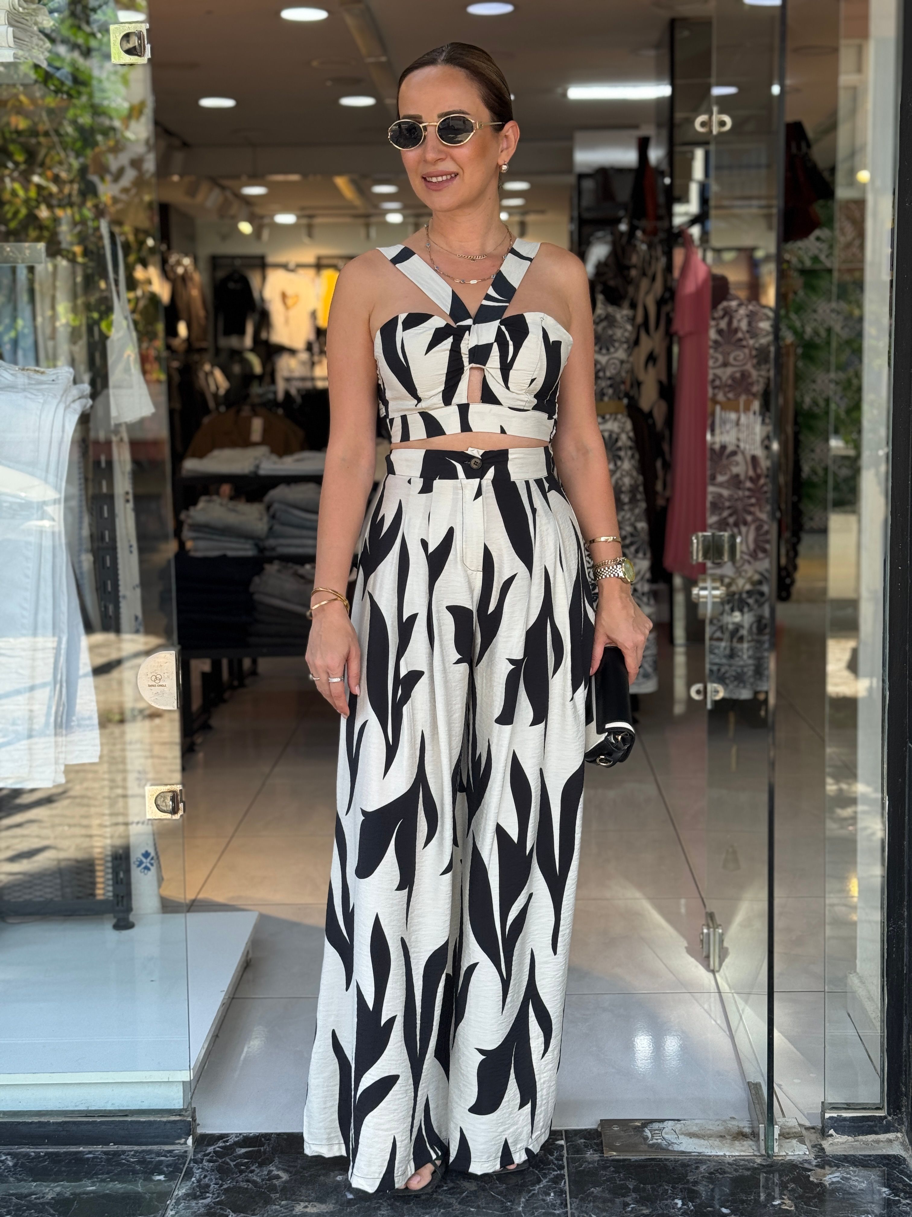 Zebra Desenli Takım