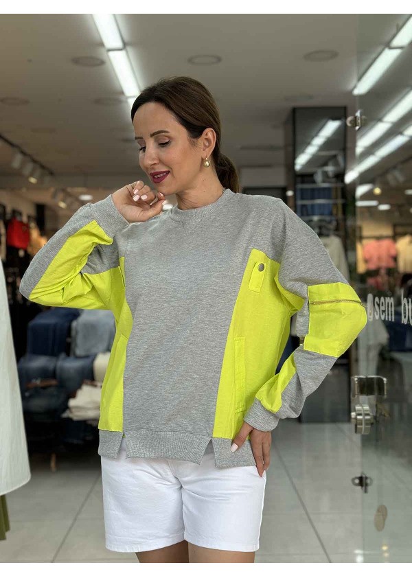 Neon Detaylı Sweat