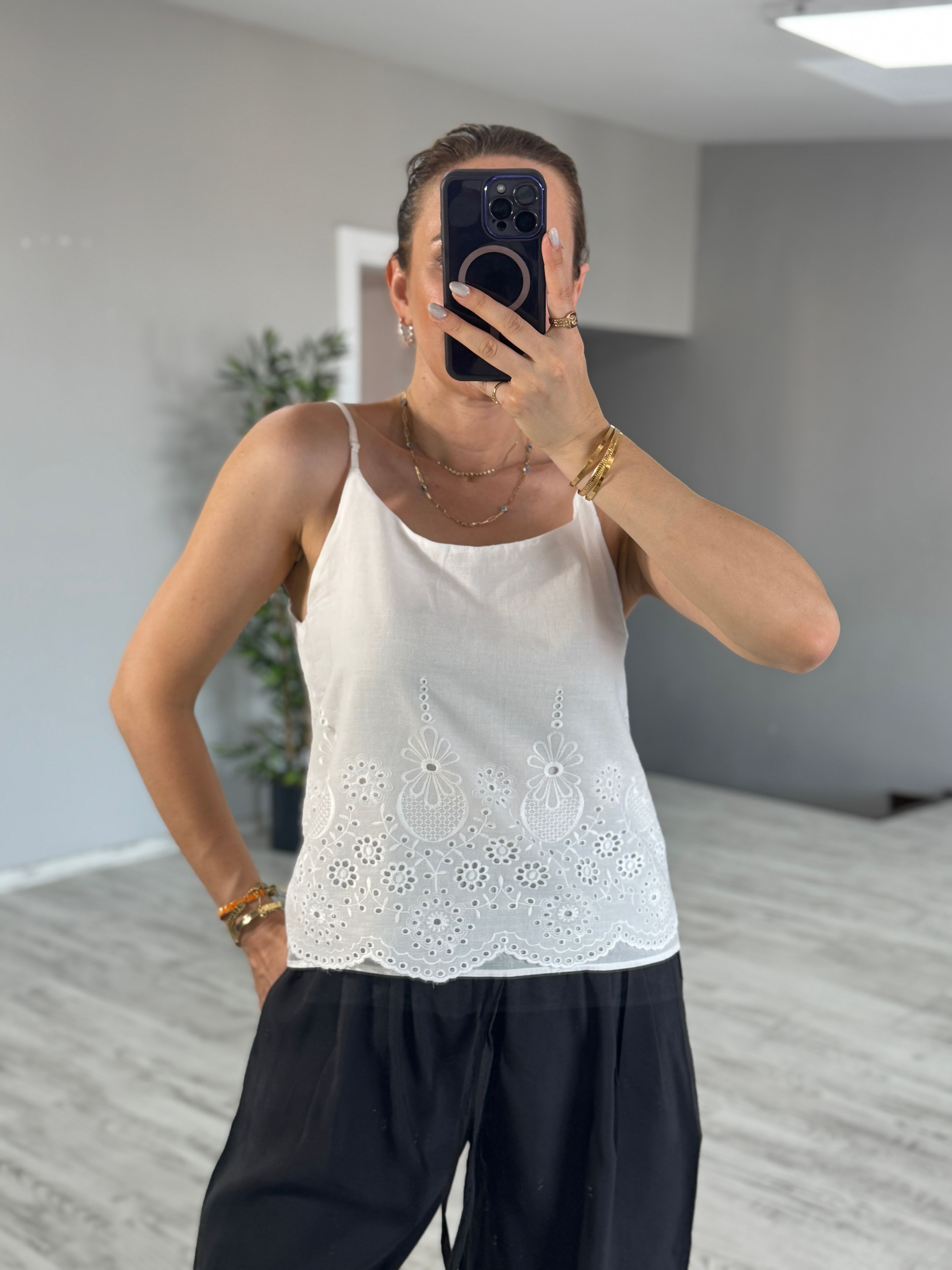 Askılı Fisto Bluz