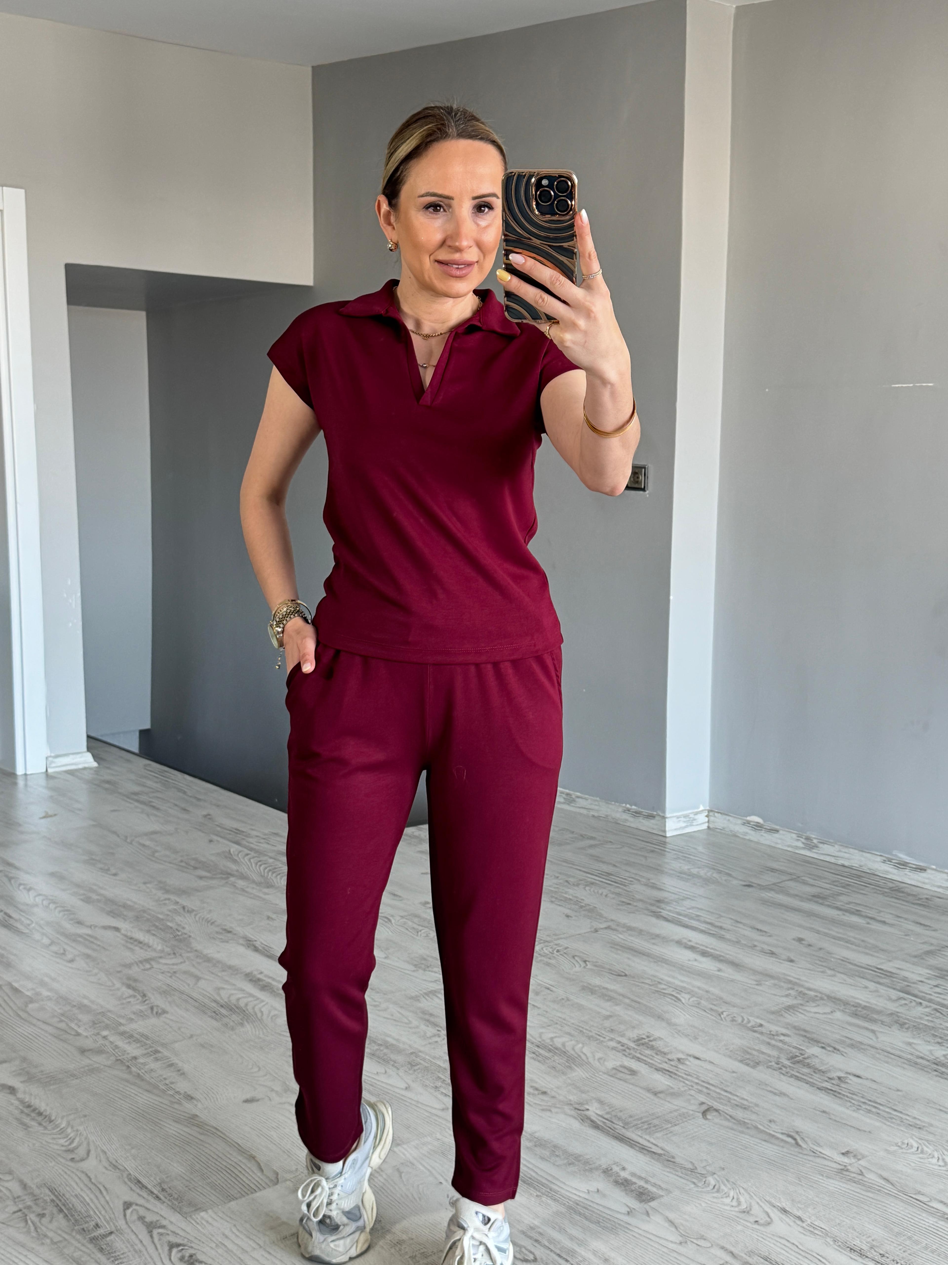 Polo Yaka Takım - Bordo