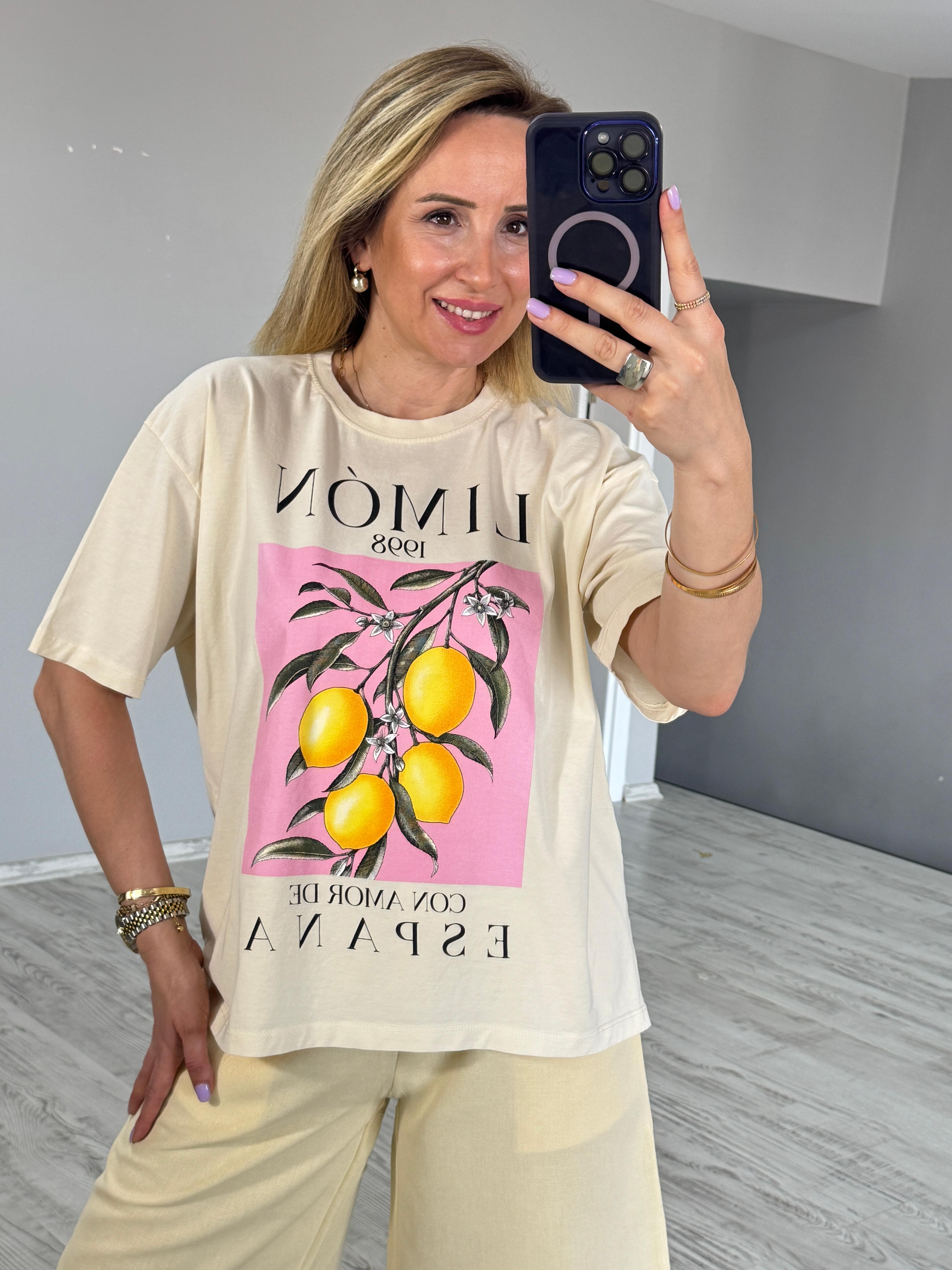 Limon Baskılı Tshirt