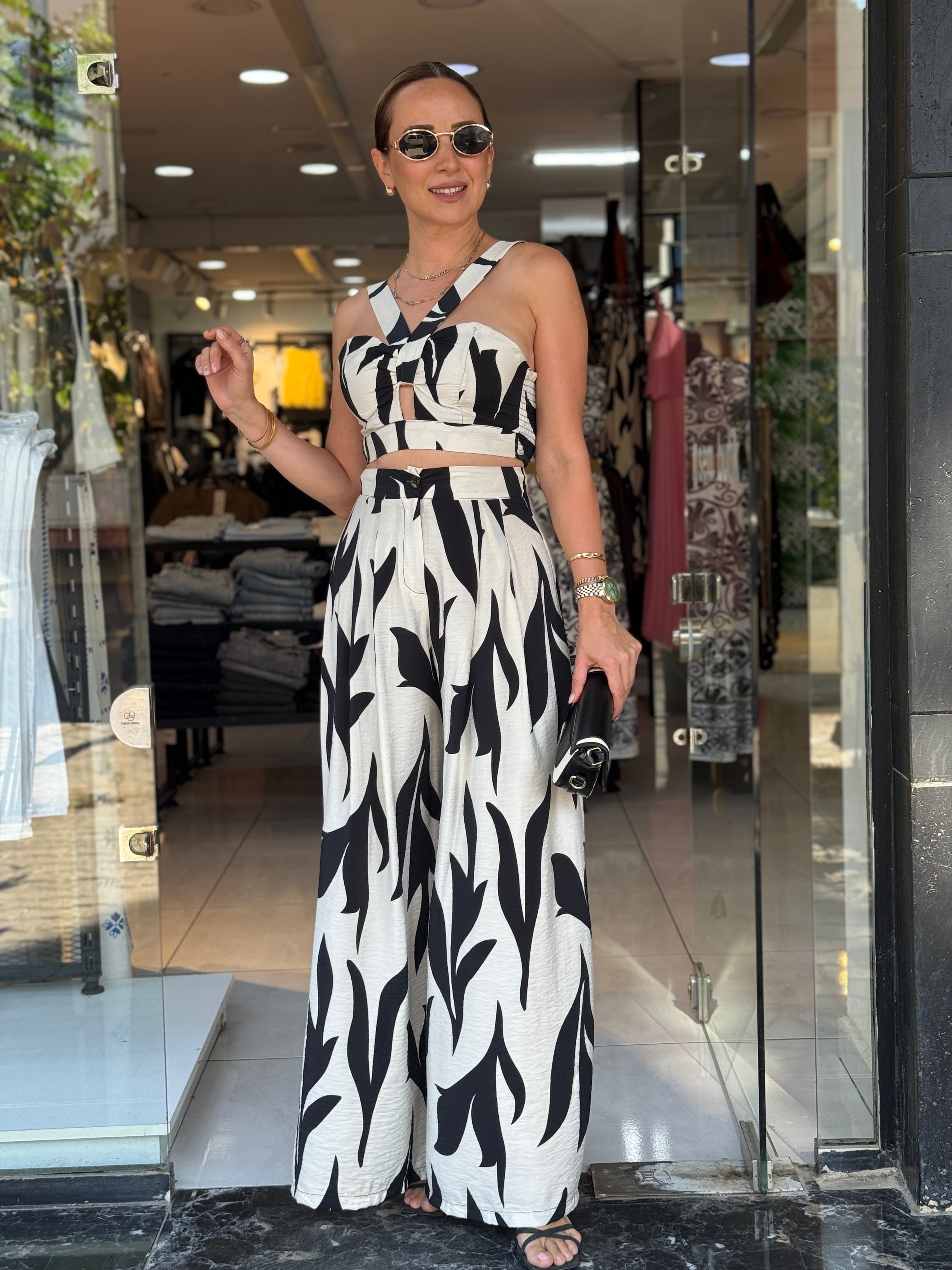 Zebra Desenli Takım