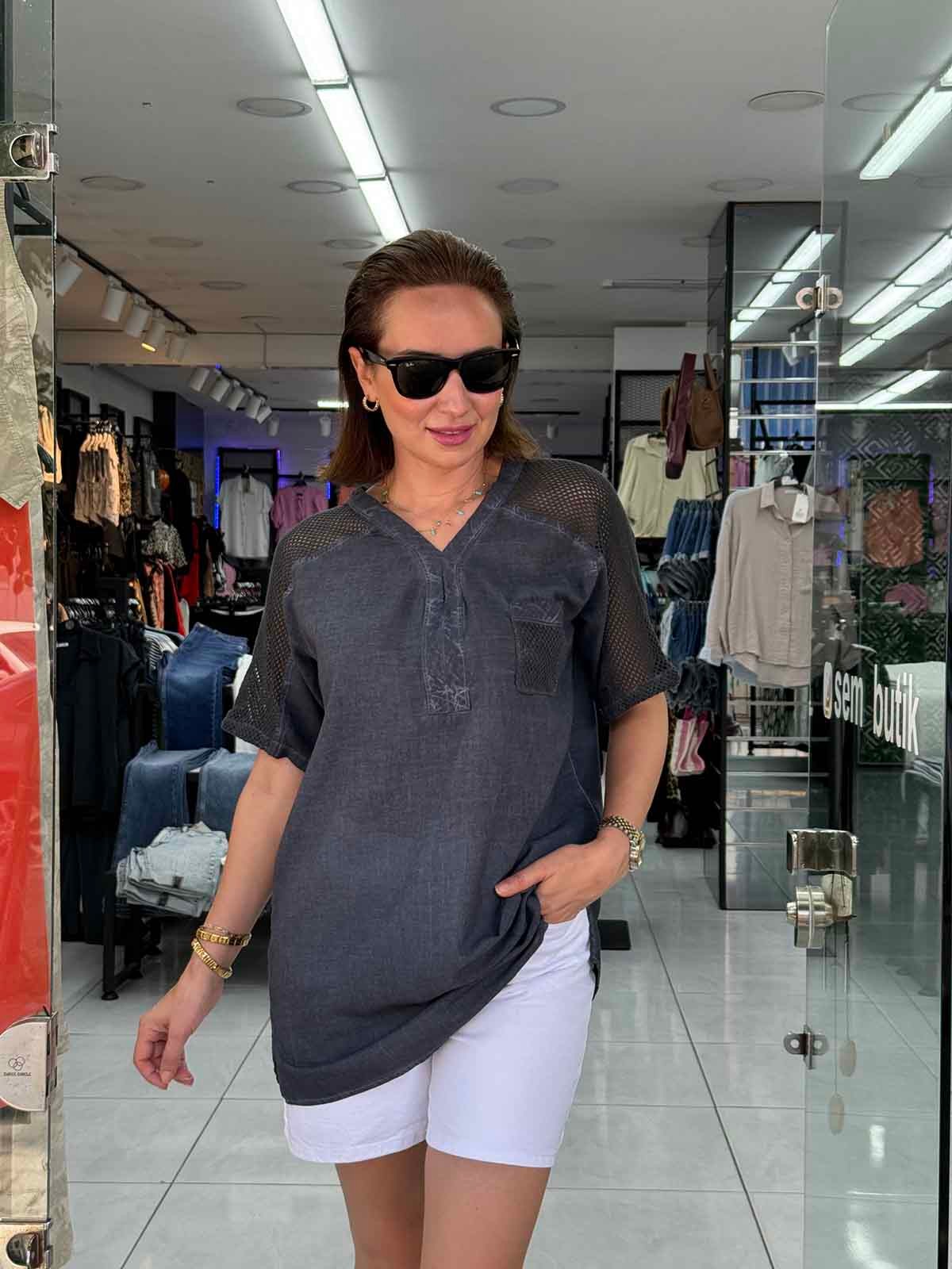 Yıkamalı Bluz