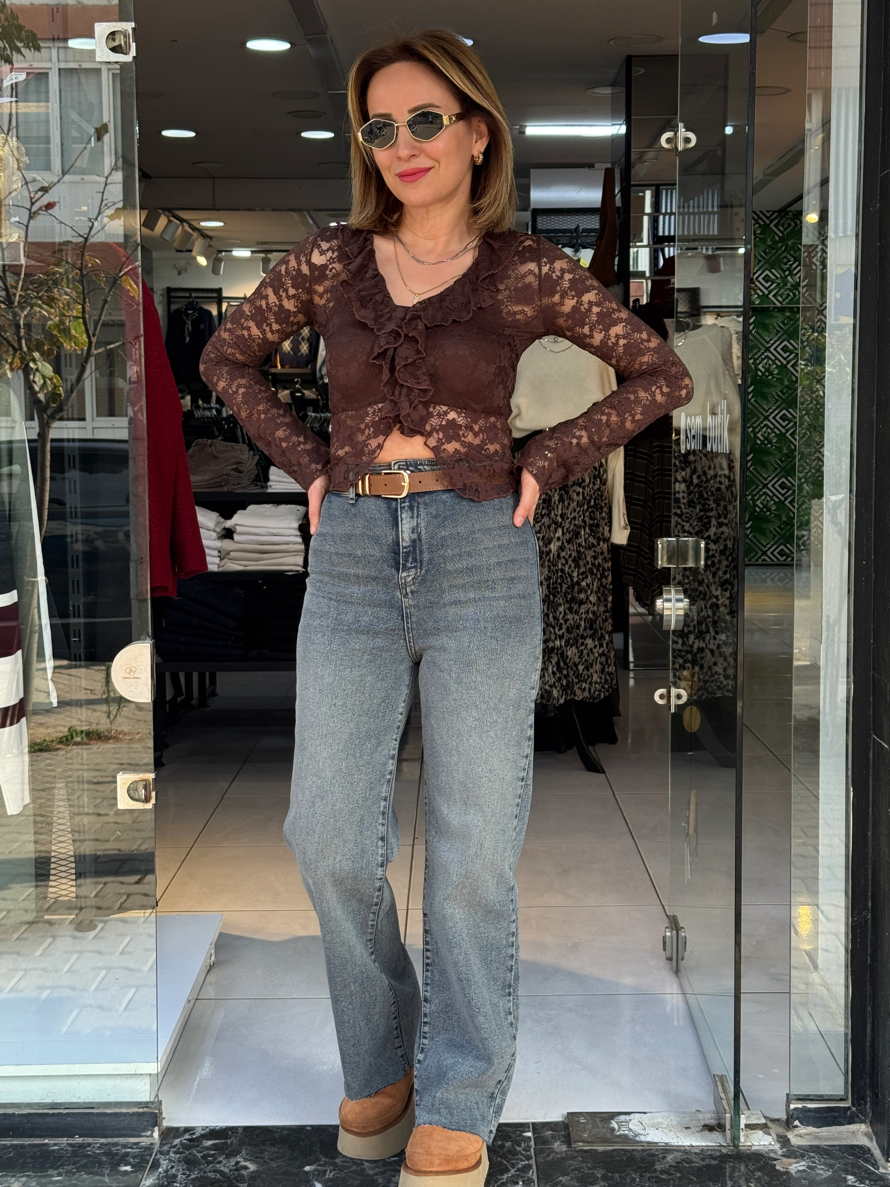 Yüksel Bel Kemerli Jean