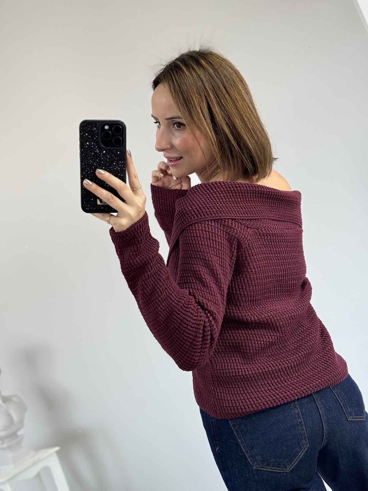 Merserize Omuz Detaylı Bluz