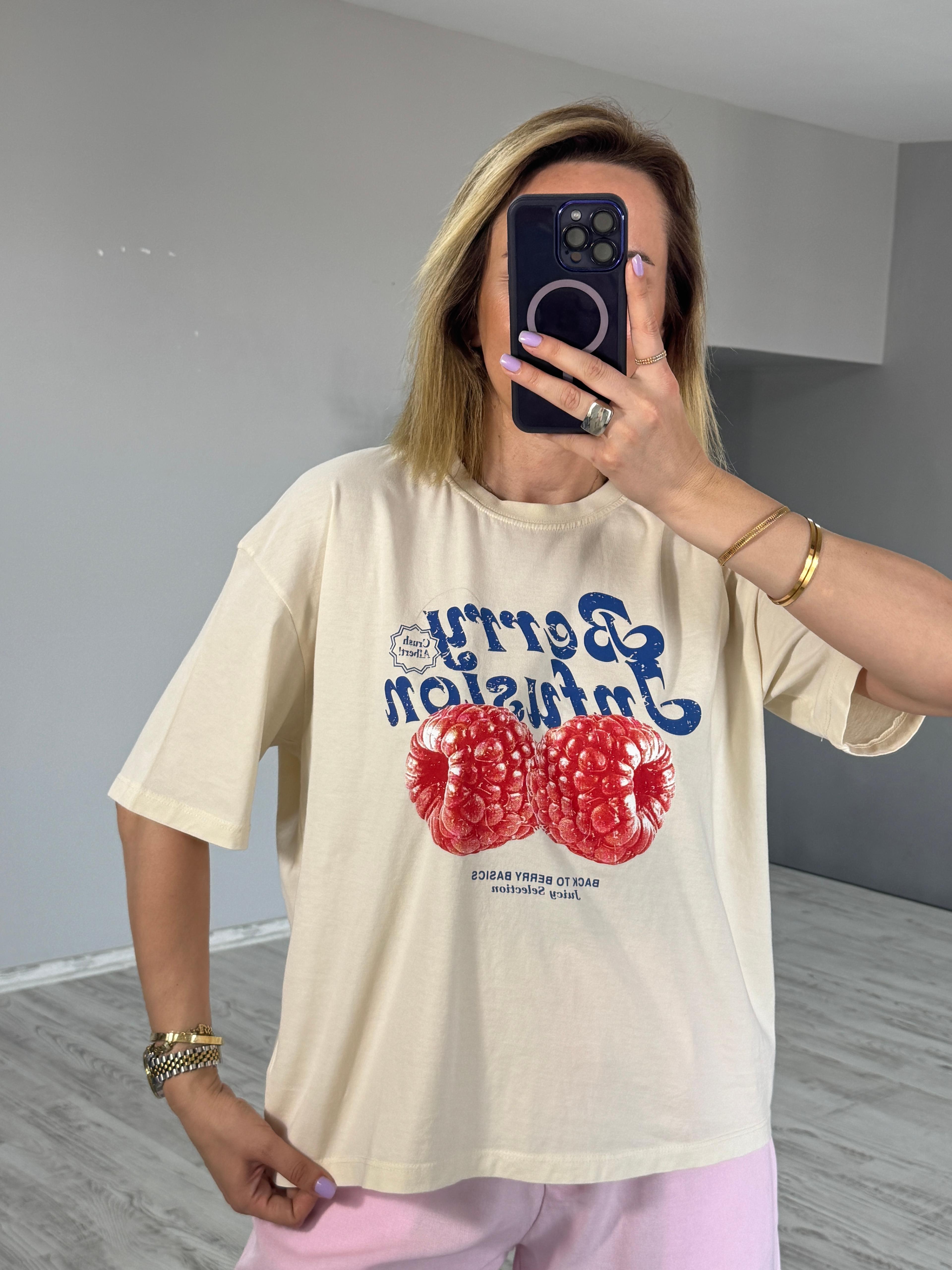 Berry Baskılı Tshirt