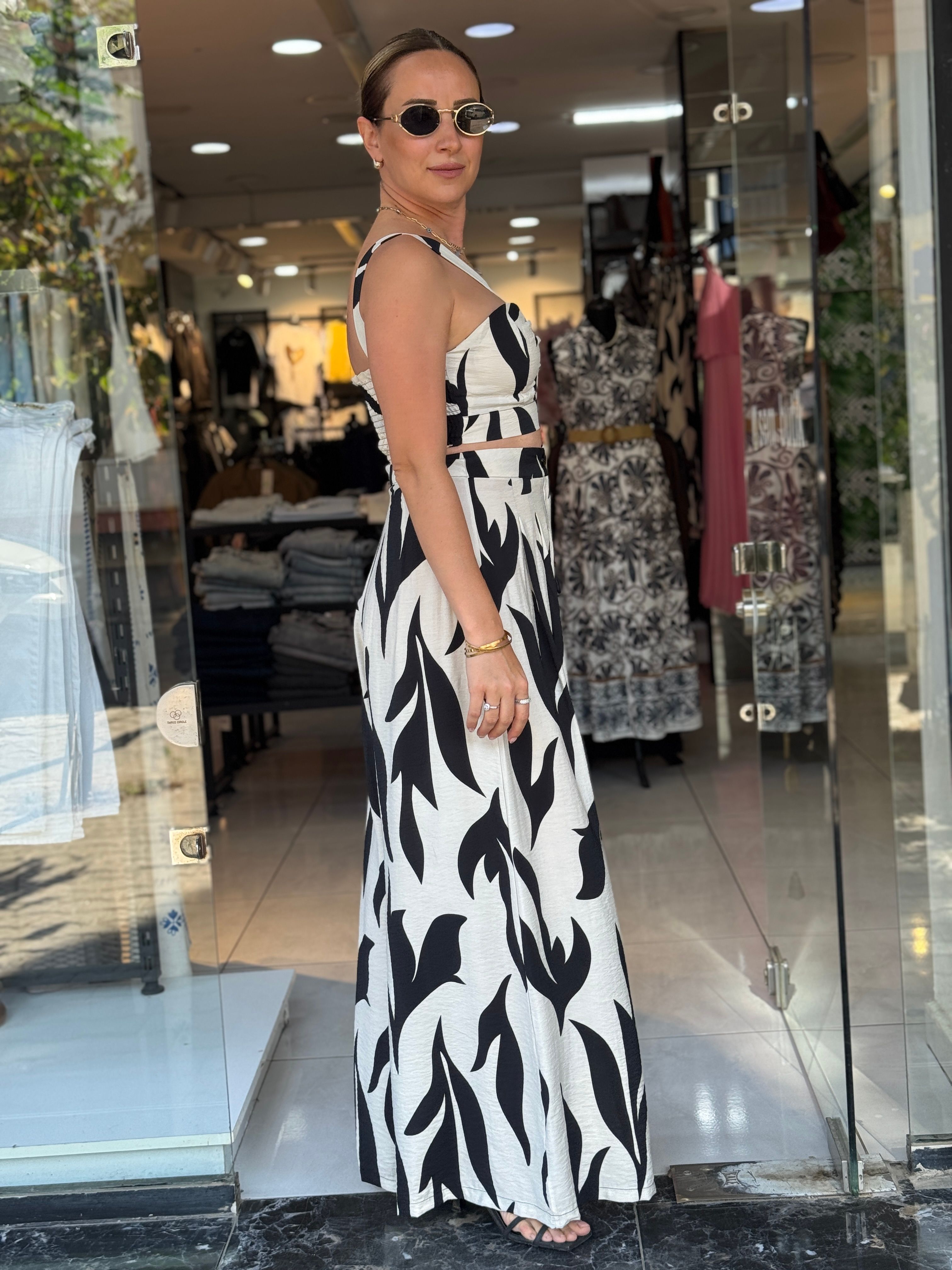 Zebra Desenli Takım