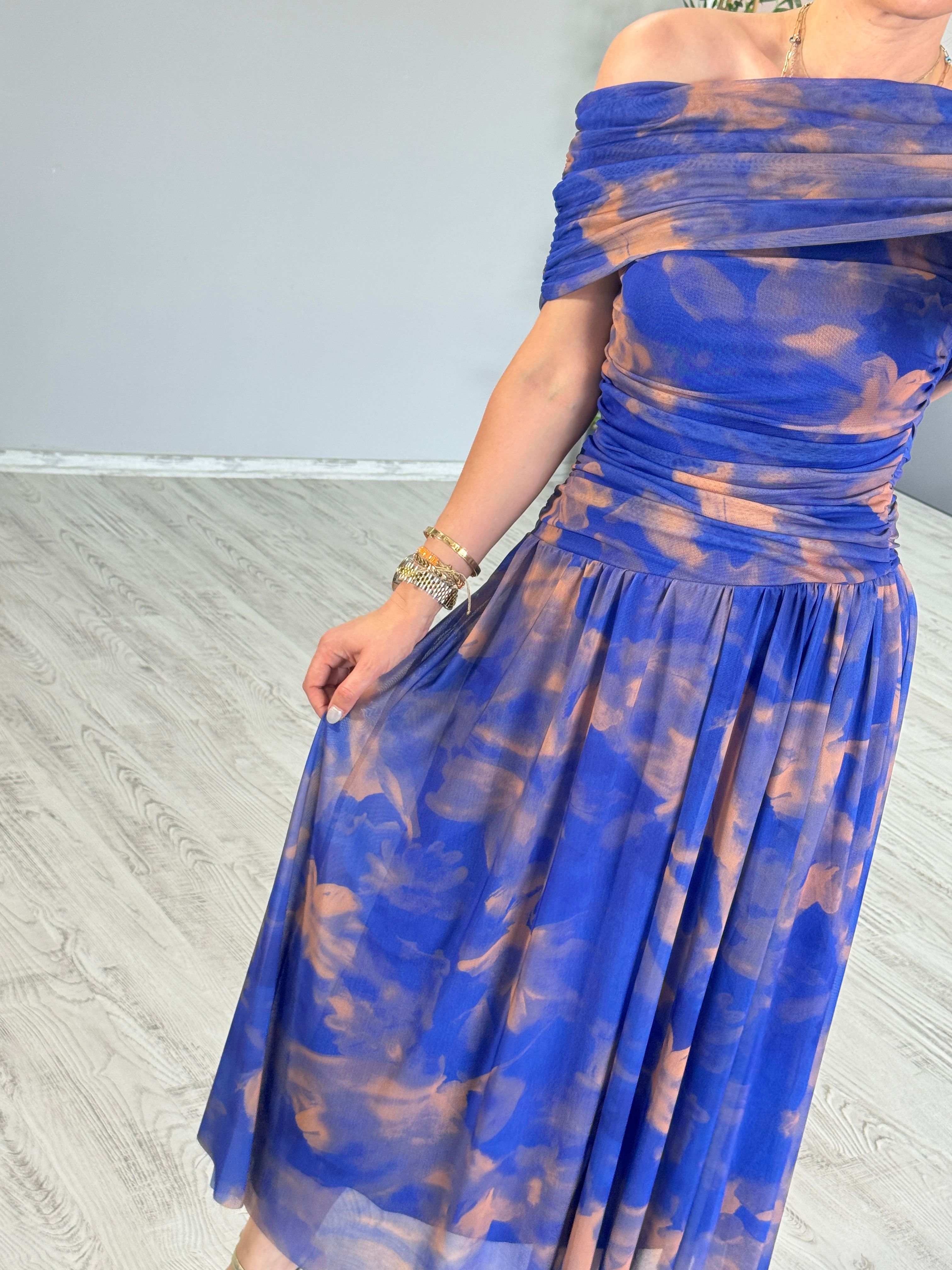 Batik Tül Desen Elbise