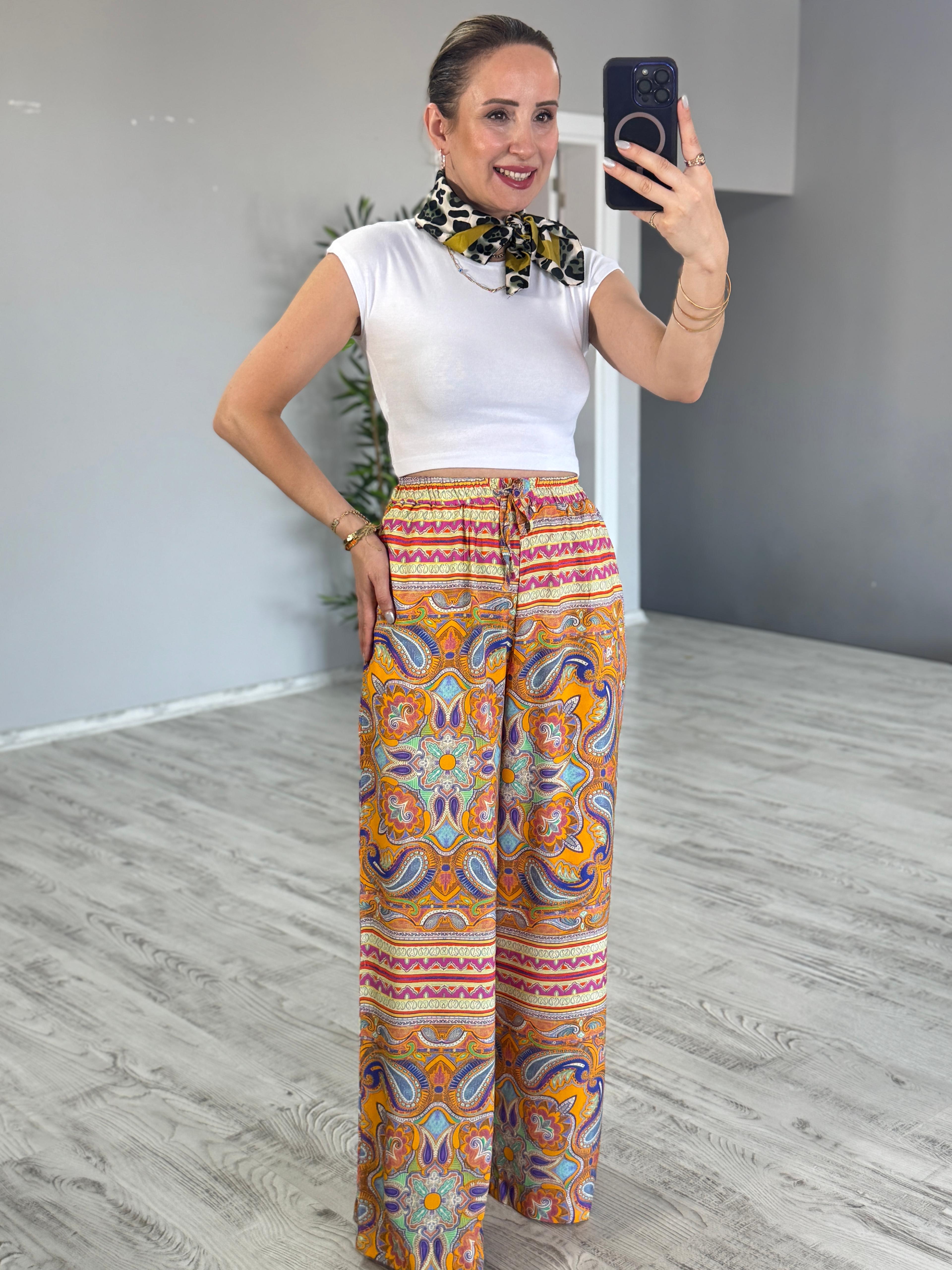 Şal Desen Pantolon