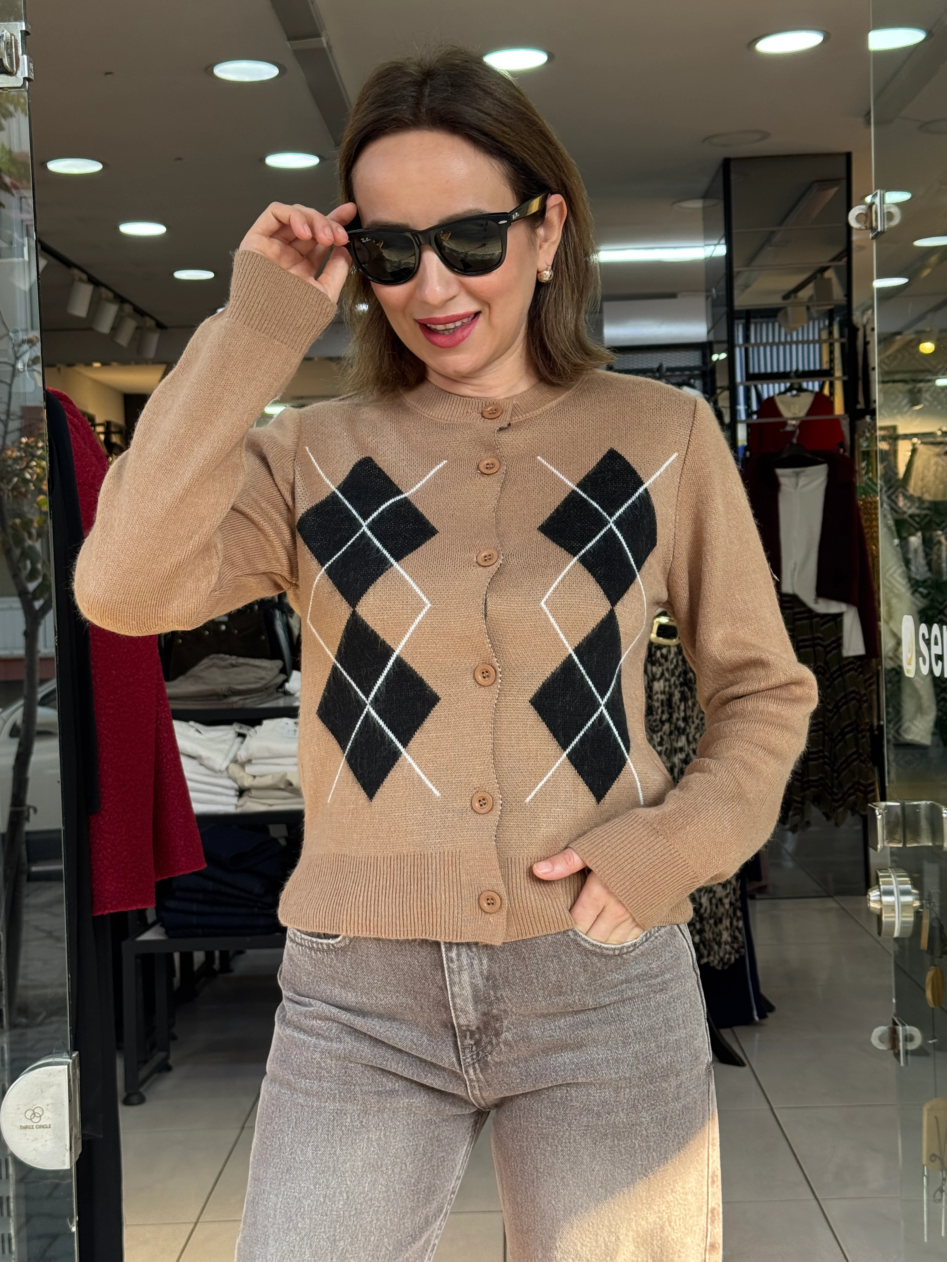 Baklava Desen Hırka