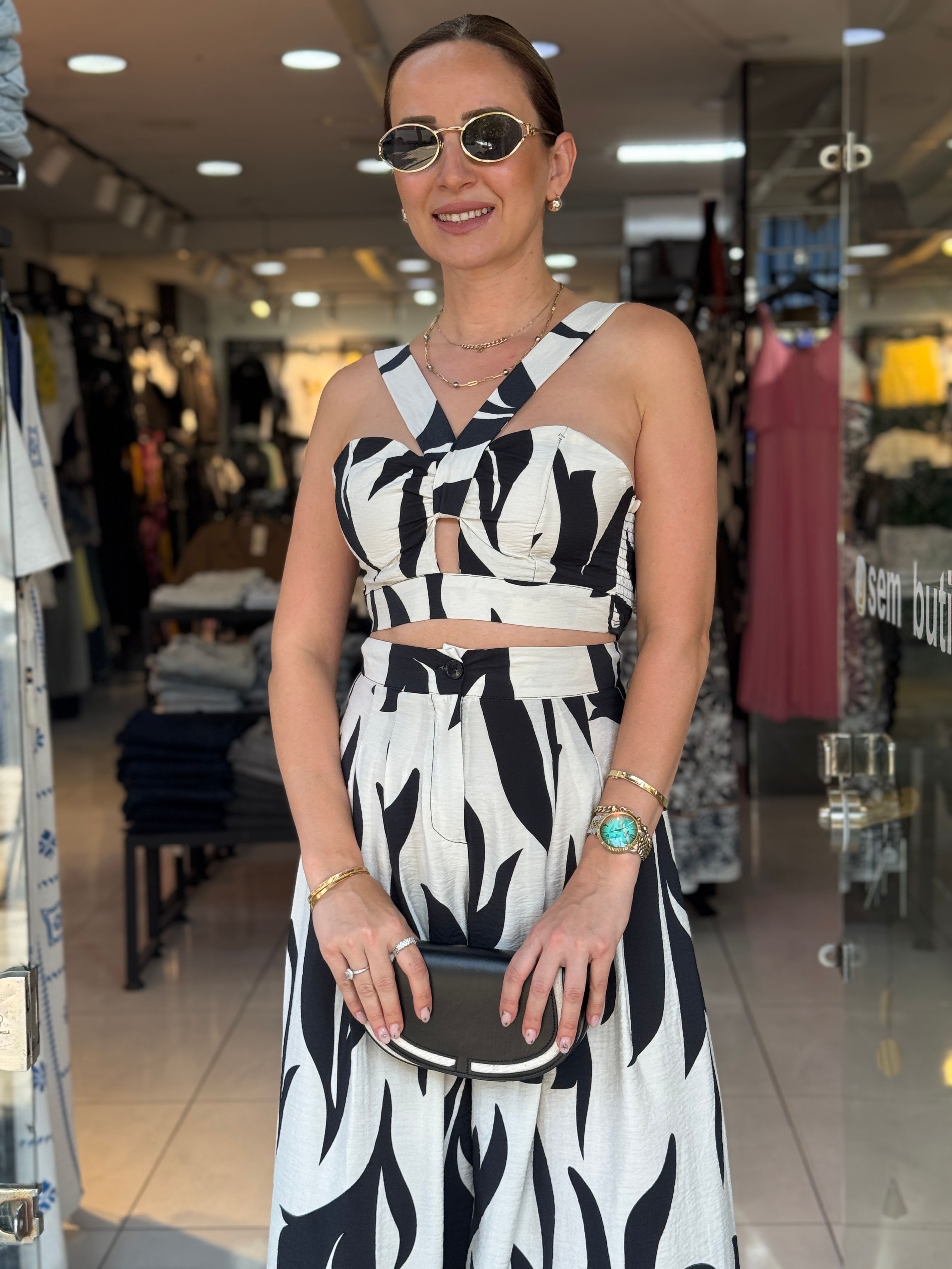 Zebra Desenli Takım