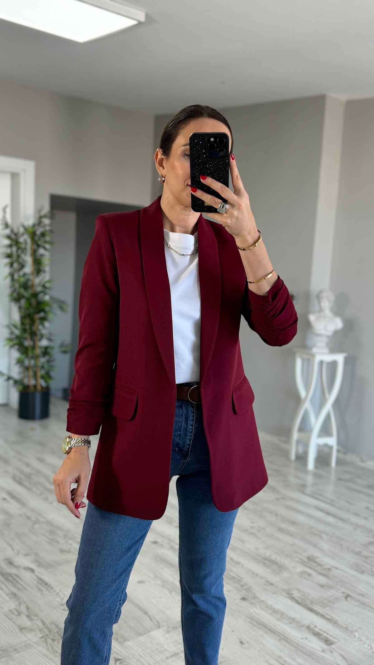 Kol Büzgülü Blazer